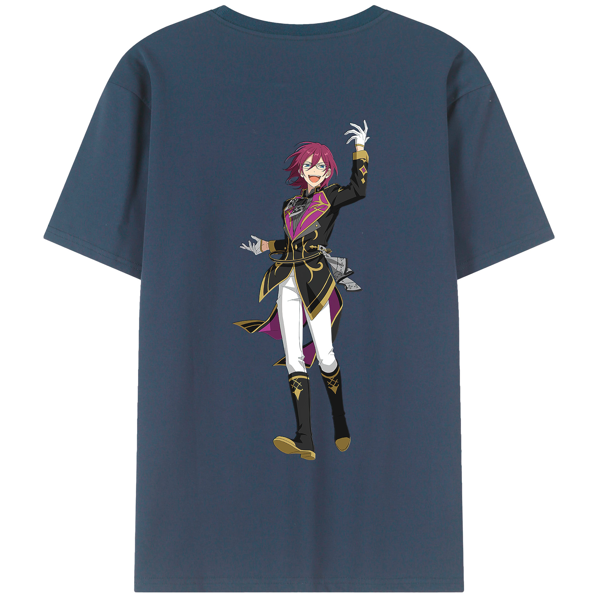 （画像用） あんさんぶるスターズ! Ensemble Stars 綿100％ メンズ半袖Tシャツ（バックプリント） 通気性