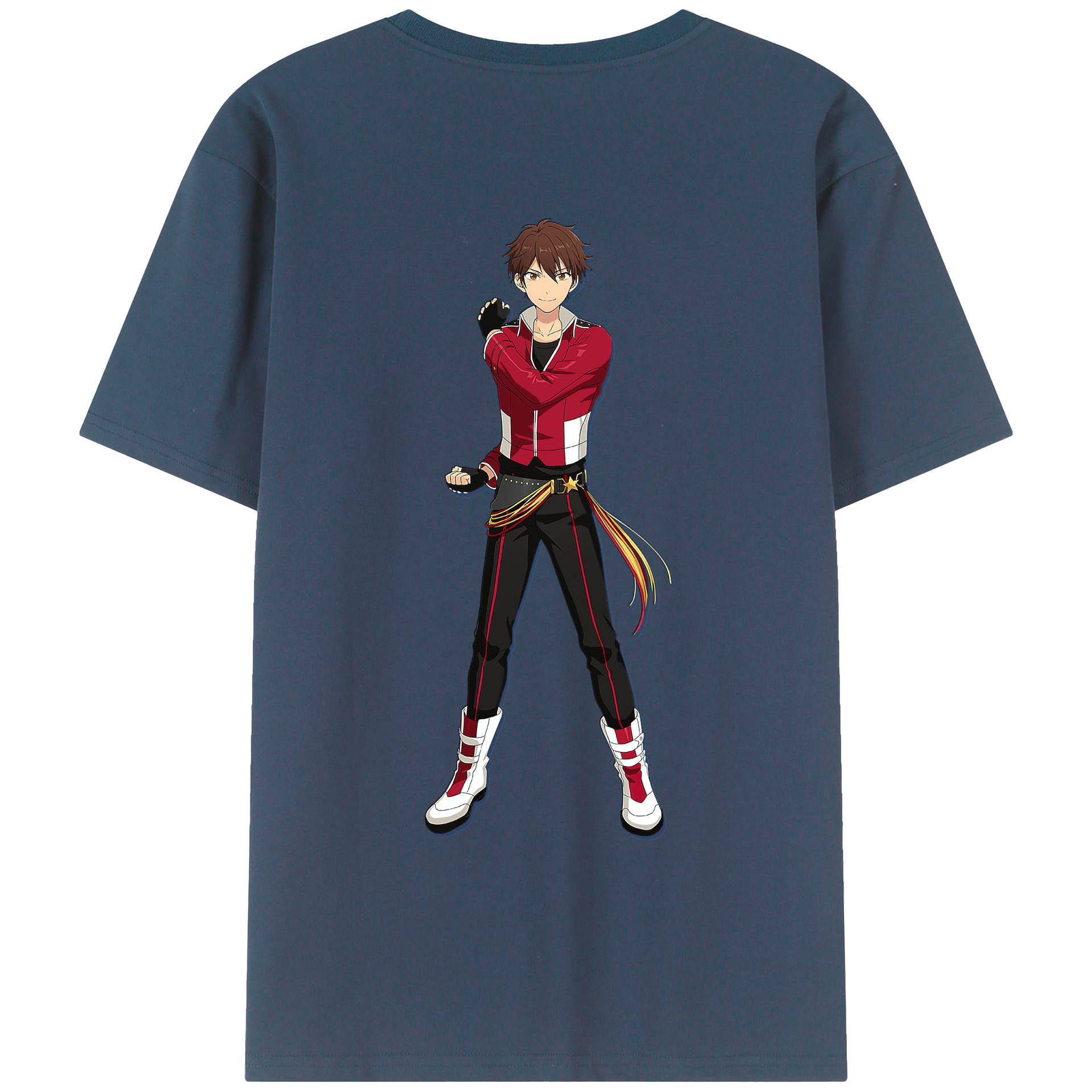 （画像用） あんさんぶるスターズ! Ensemble Stars 綿100％ メンズ半袖Tシャツ（バックプリント） 通気性