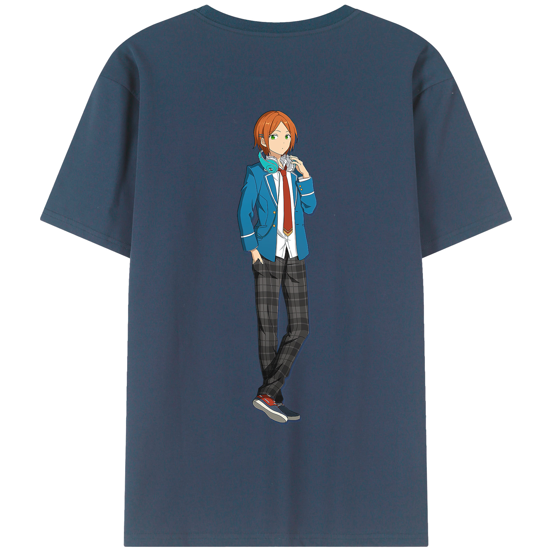 （画像用） あんさんぶるスターズ! Ensemble Stars 綿100％ メンズ半袖Tシャツ（バックプリント） 通気性