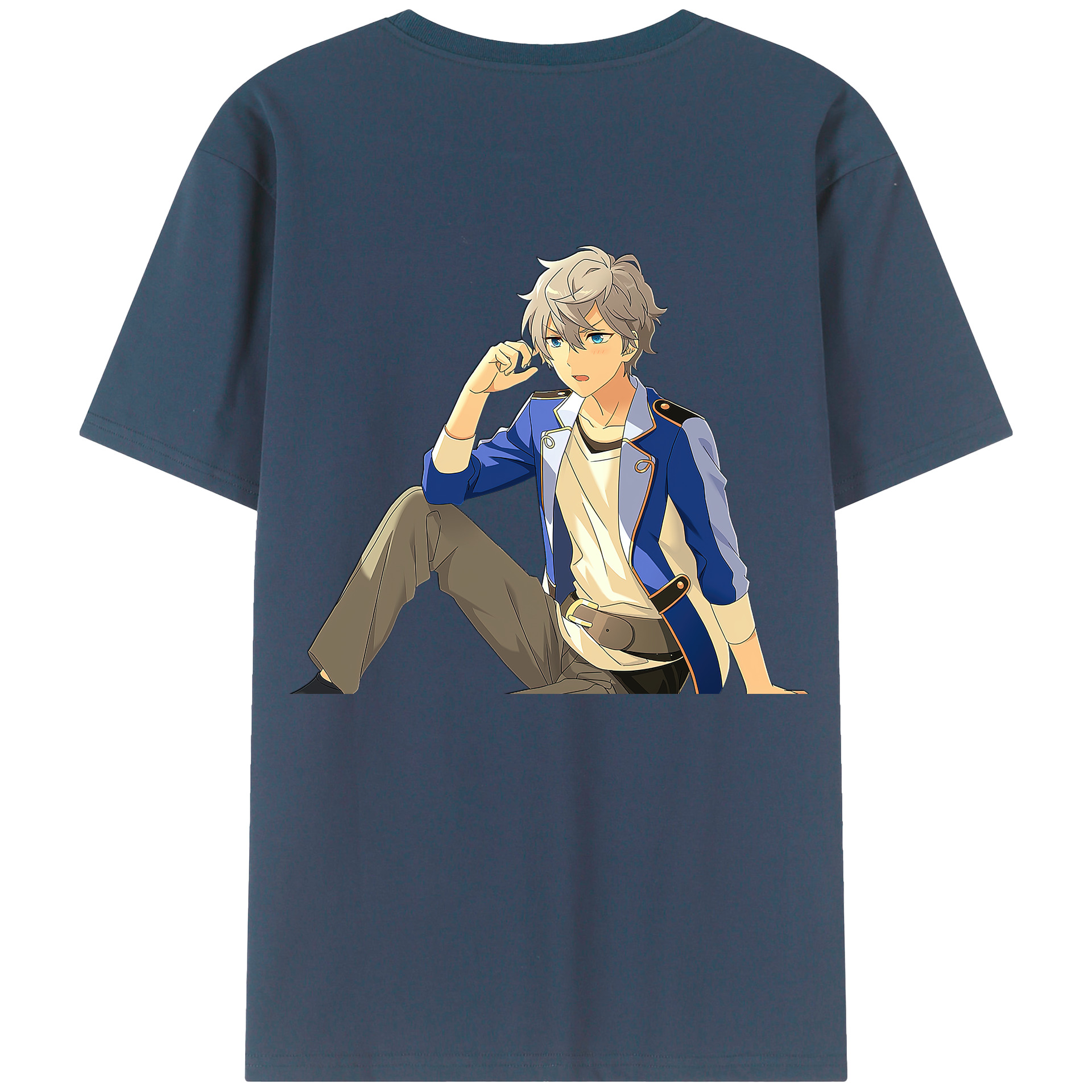 （画像用） あんさんぶるスターズ! Ensemble Stars 綿100％ メンズ半袖Tシャツ（バックプリント） 通気性