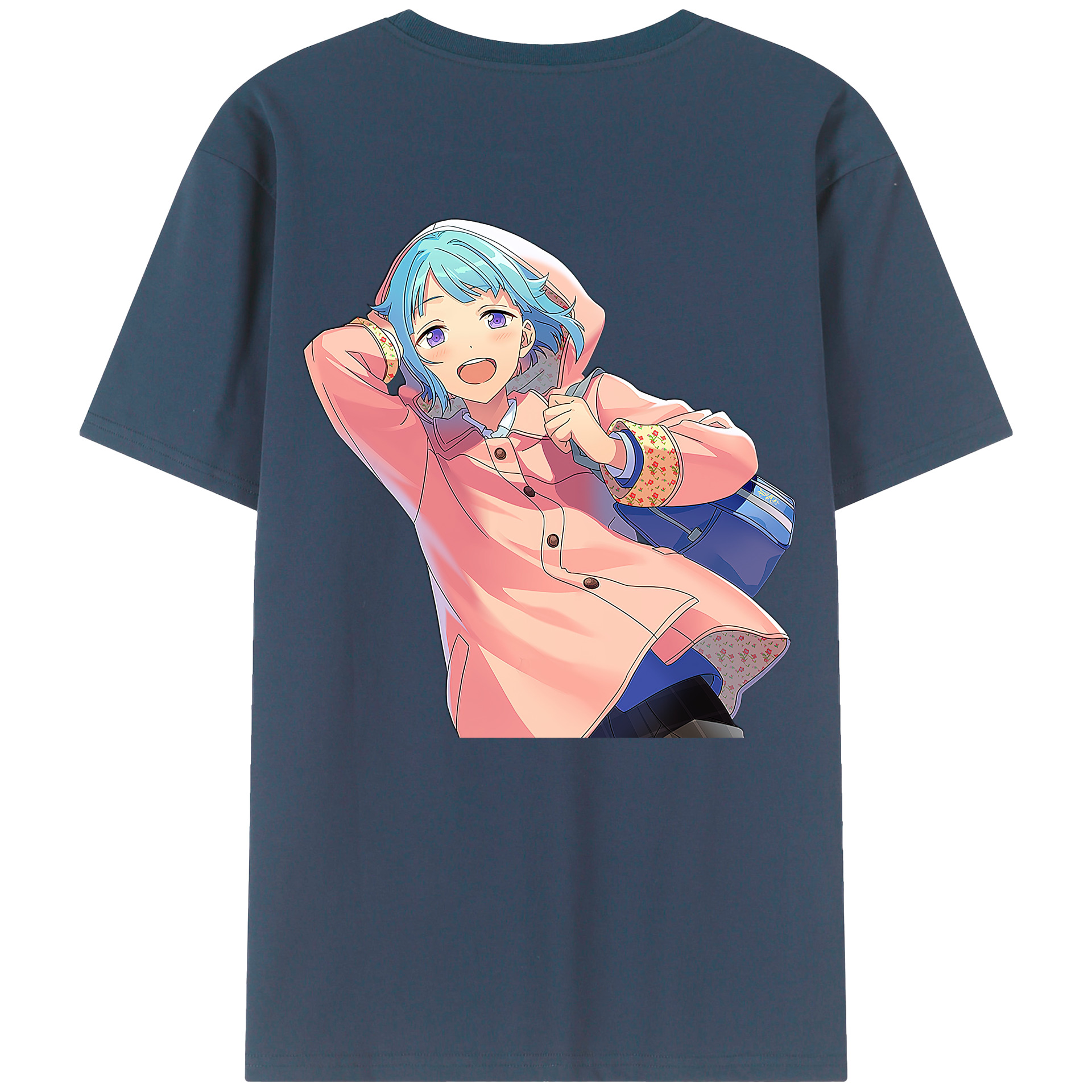 （画像用） あんさんぶるスターズ! Ensemble Stars 綿100％ メンズ半袖Tシャツ（バックプリント） 通気性