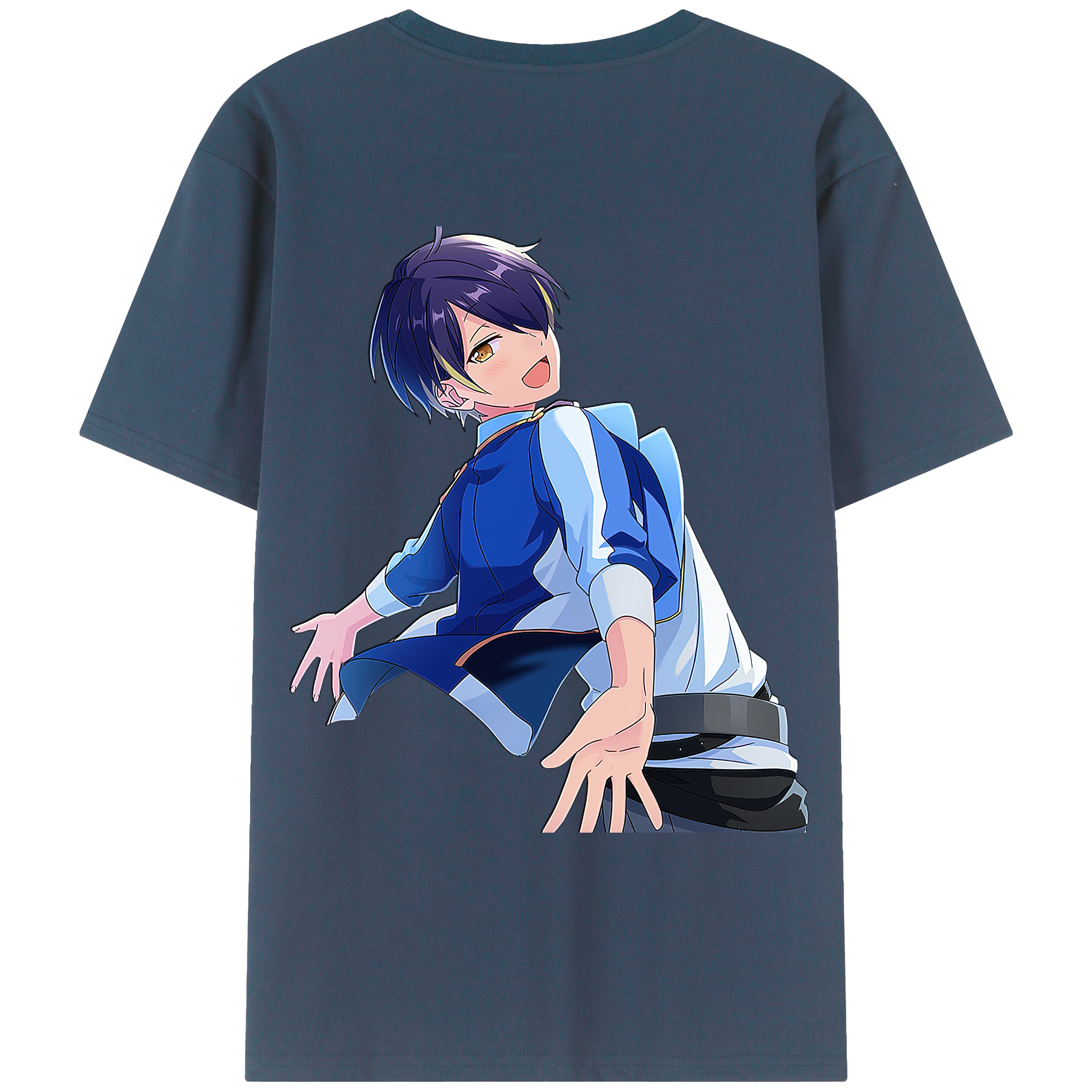 （画像用） あんさんぶるスターズ! Ensemble Stars 綿100％ メンズ半袖Tシャツ（バックプリント） 通気性