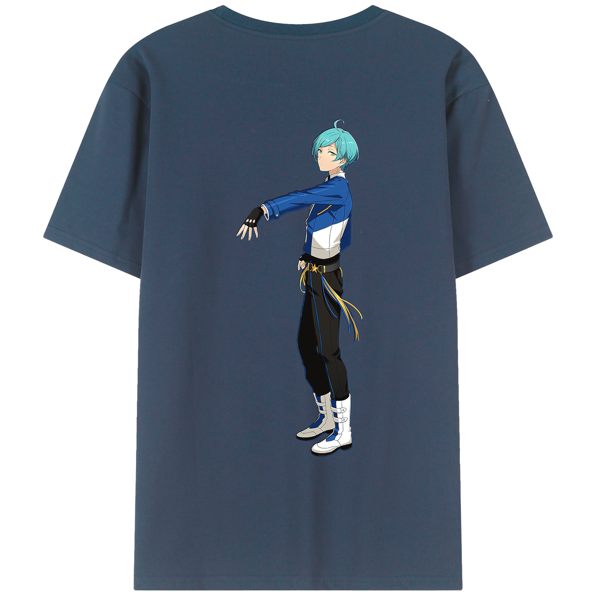 （画像用） あんさんぶるスターズ! Ensemble Stars 綿100％ メンズ半袖Tシャツ（バックプリント） 通気性