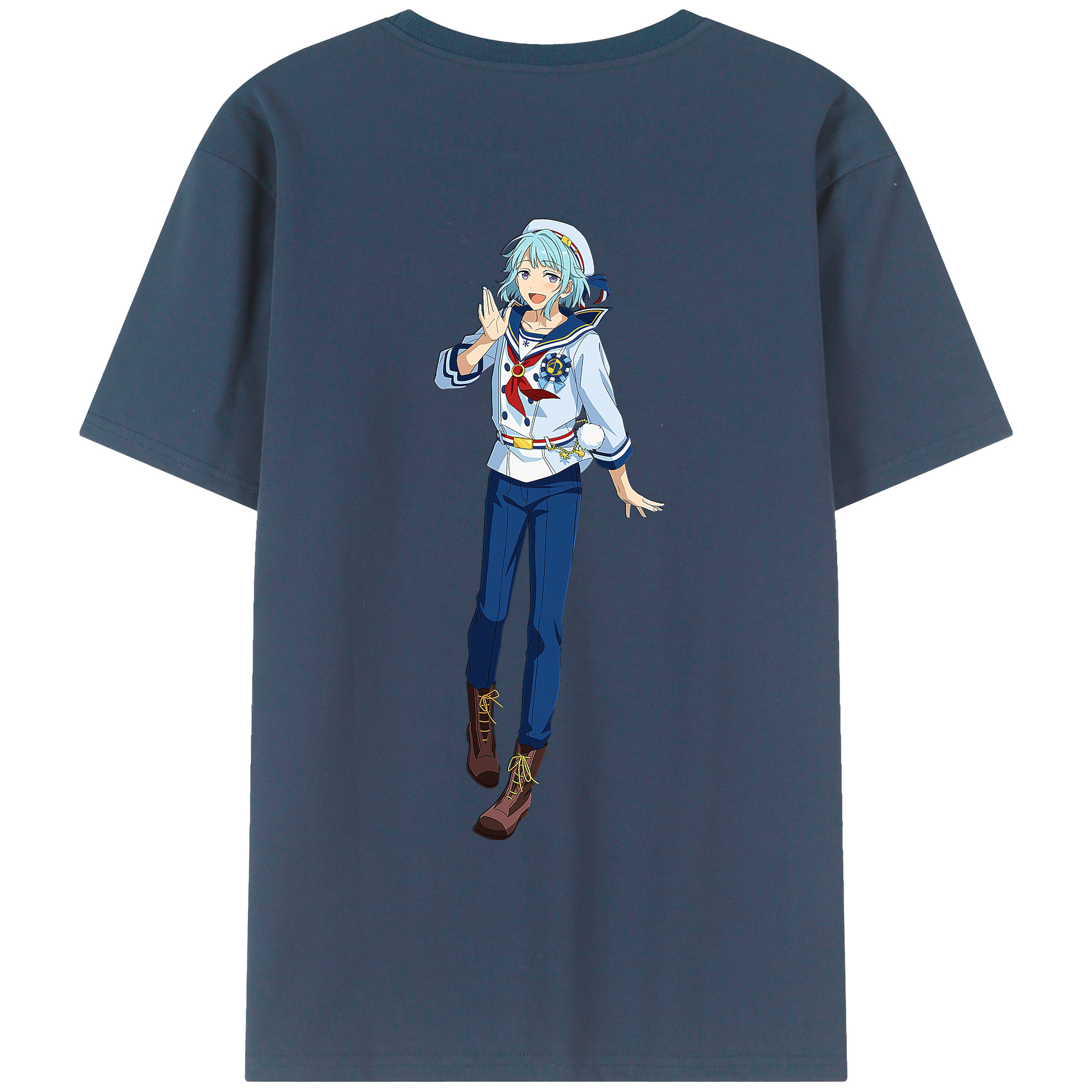 （画像用） あんさんぶるスターズ! Ensemble Stars 綿100％ メンズ半袖Tシャツ（バックプリント） 通気性
