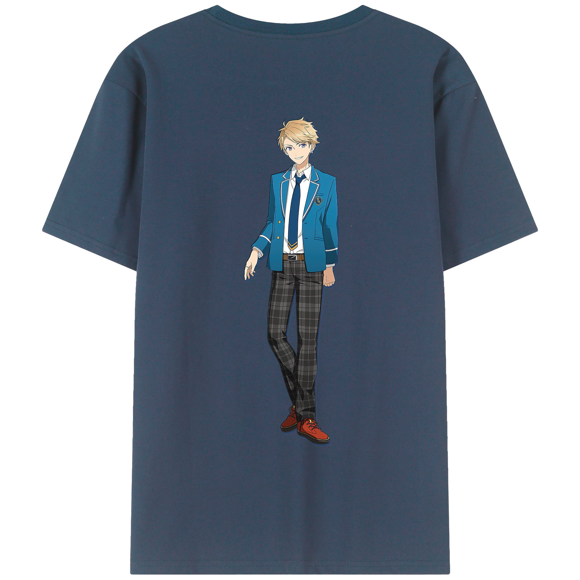 （画像用） あんさんぶるスターズ! Ensemble Stars 綿100％ メンズ半袖Tシャツ（バックプリント） 通気性