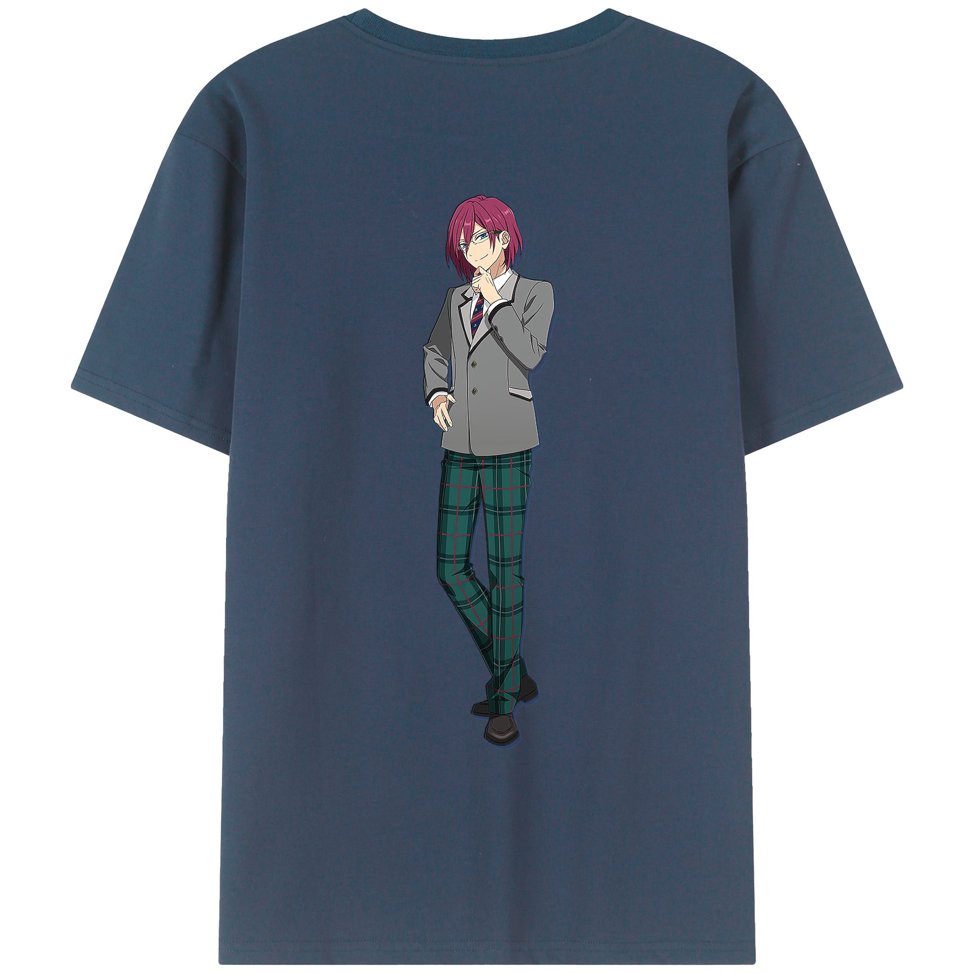 （画像用） あんさんぶるスターズ! Ensemble Stars 綿100％ メンズ半袖Tシャツ（バックプリント） 通気性