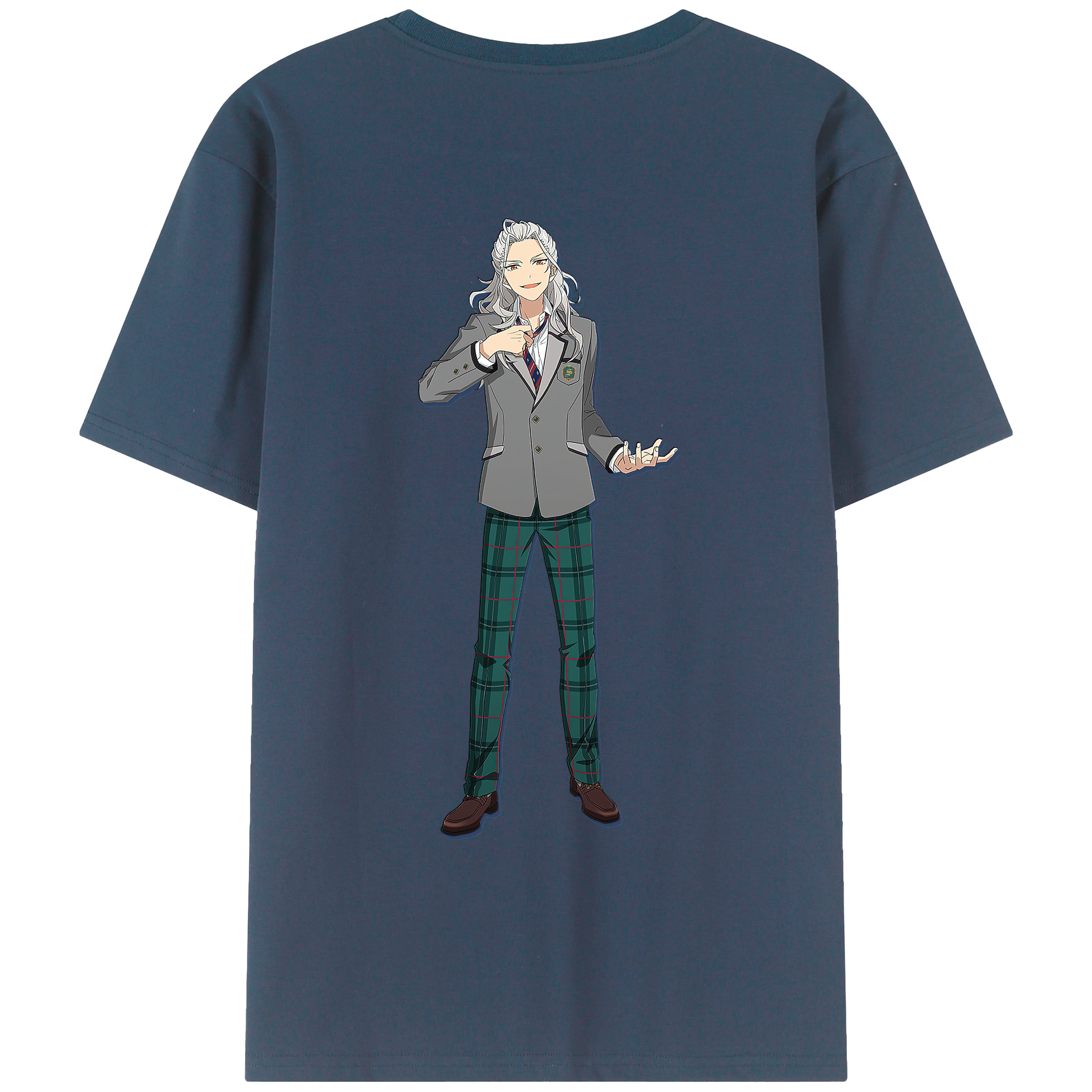 （画像用） あんさんぶるスターズ! Ensemble Stars 綿100％ メンズ半袖Tシャツ（バックプリント） 通気性