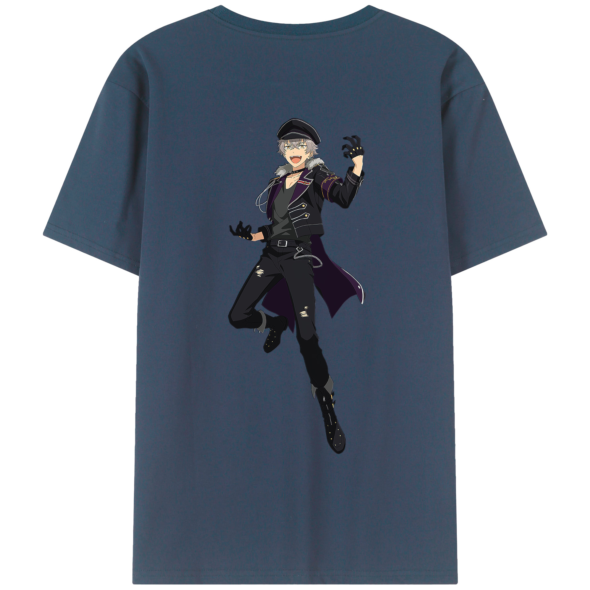 （画像用） あんさんぶるスターズ! Ensemble Stars 綿100％ メンズ半袖Tシャツ（バックプリント） 通気性