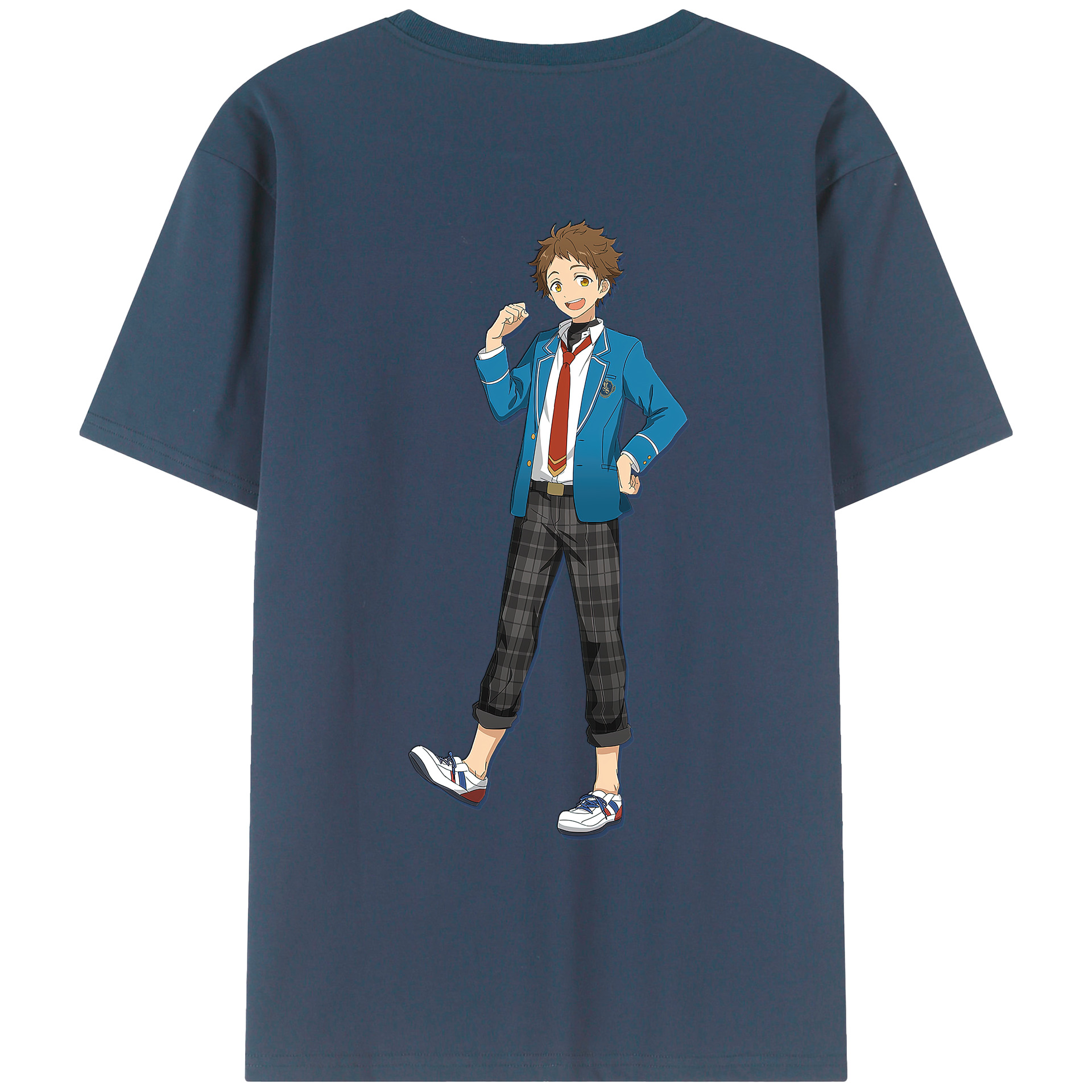 （画像用） あんさんぶるスターズ! Ensemble Stars 綿100％ メンズ半袖Tシャツ（バックプリント） 通気性