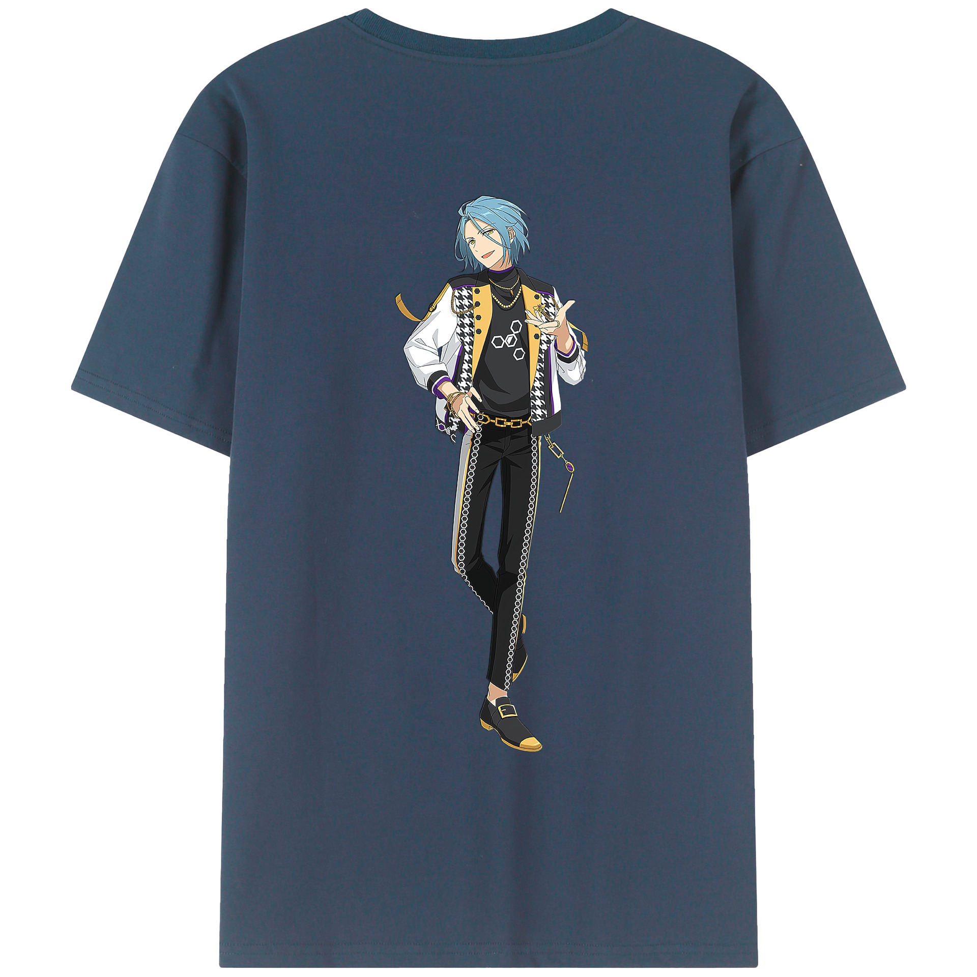 （画像用） あんさんぶるスターズ! Ensemble Stars 綿100％ メンズ半袖Tシャツ（バックプリント） 通気性