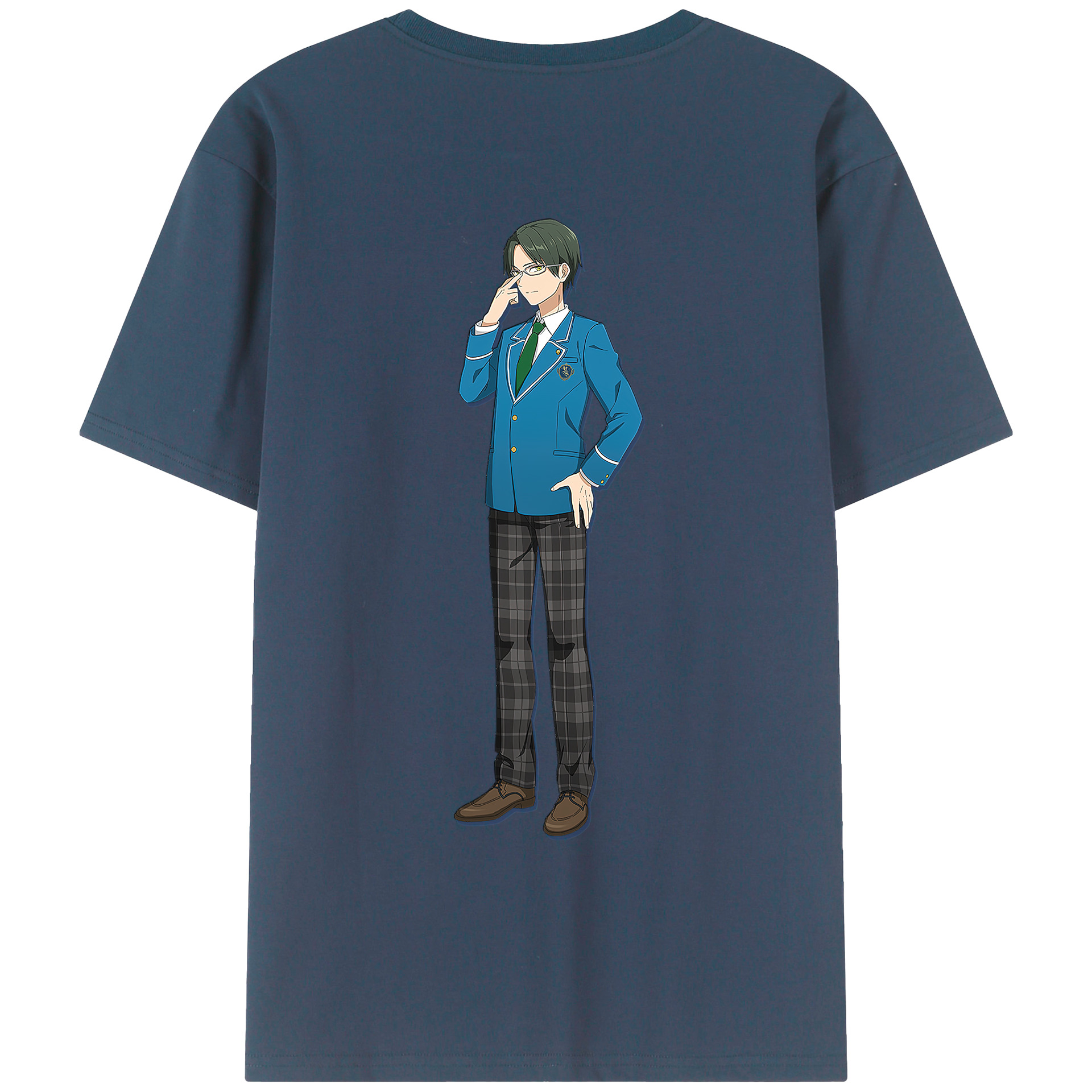 （画像用） あんさんぶるスターズ! Ensemble Stars 綿100％ メンズ半袖Tシャツ（バックプリント） 通気性