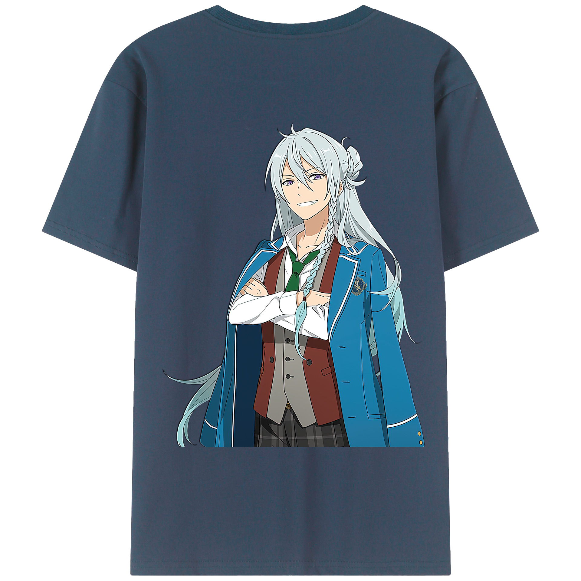 （画像用） あんさんぶるスターズ! Ensemble Stars 綿100％ メンズ半袖Tシャツ（バックプリント） 通気性
