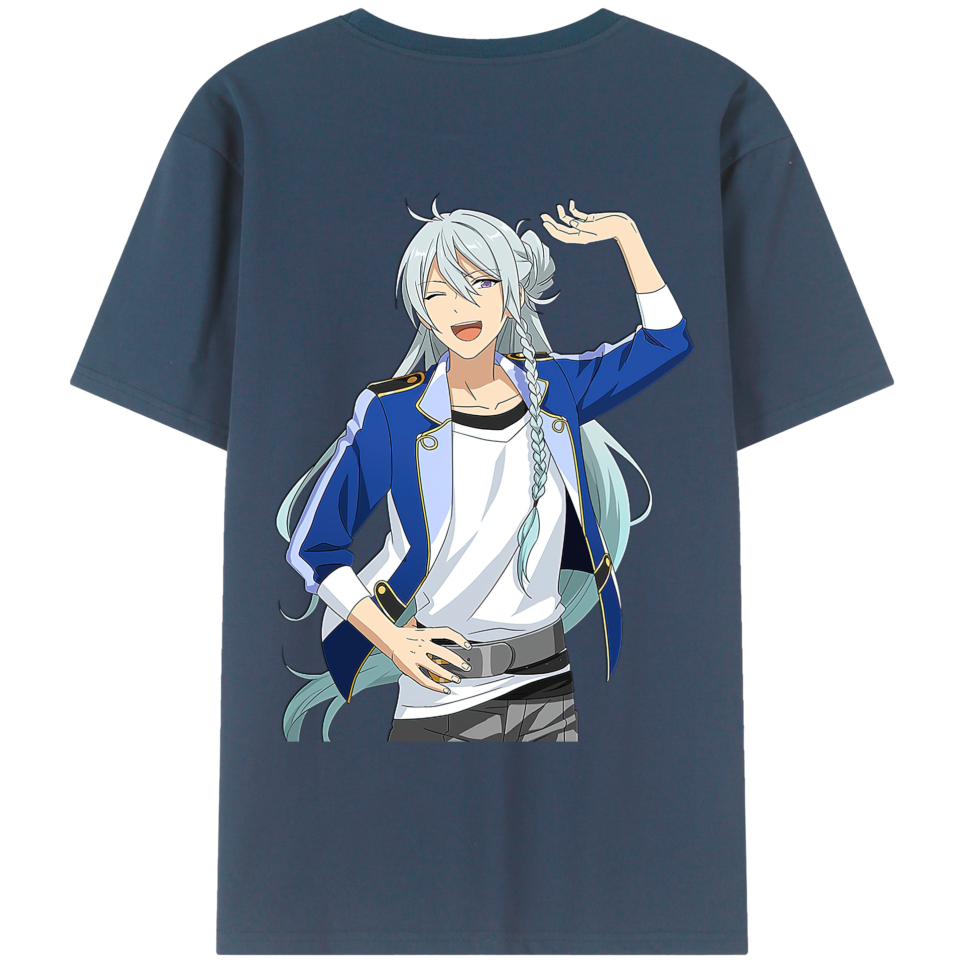 （画像用） あんさんぶるスターズ! Ensemble Stars 綿100％ メンズ半袖Tシャツ（バックプリント） 通気性