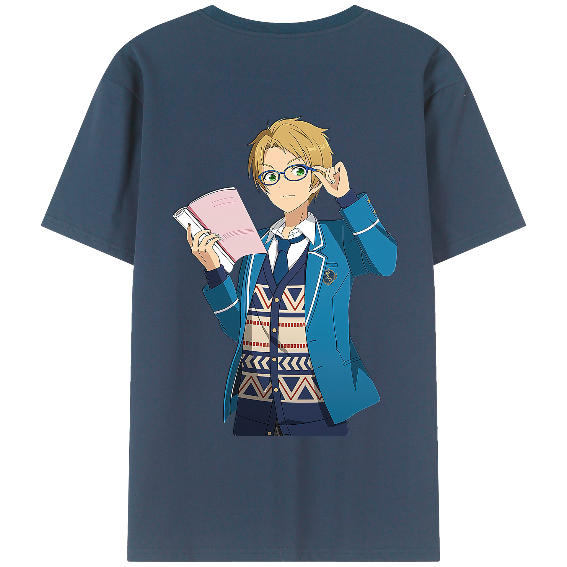 （画像用） あんさんぶるスターズ! Ensemble Stars 綿100％ メンズ半袖Tシャツ（バックプリント） 通気性
