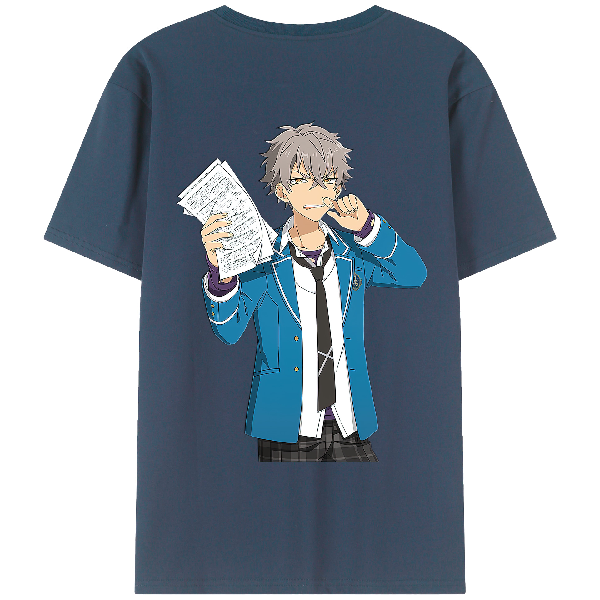 （画像用） あんさんぶるスターズ! Ensemble Stars 綿100％ メンズ半袖Tシャツ（バックプリント） 通気性