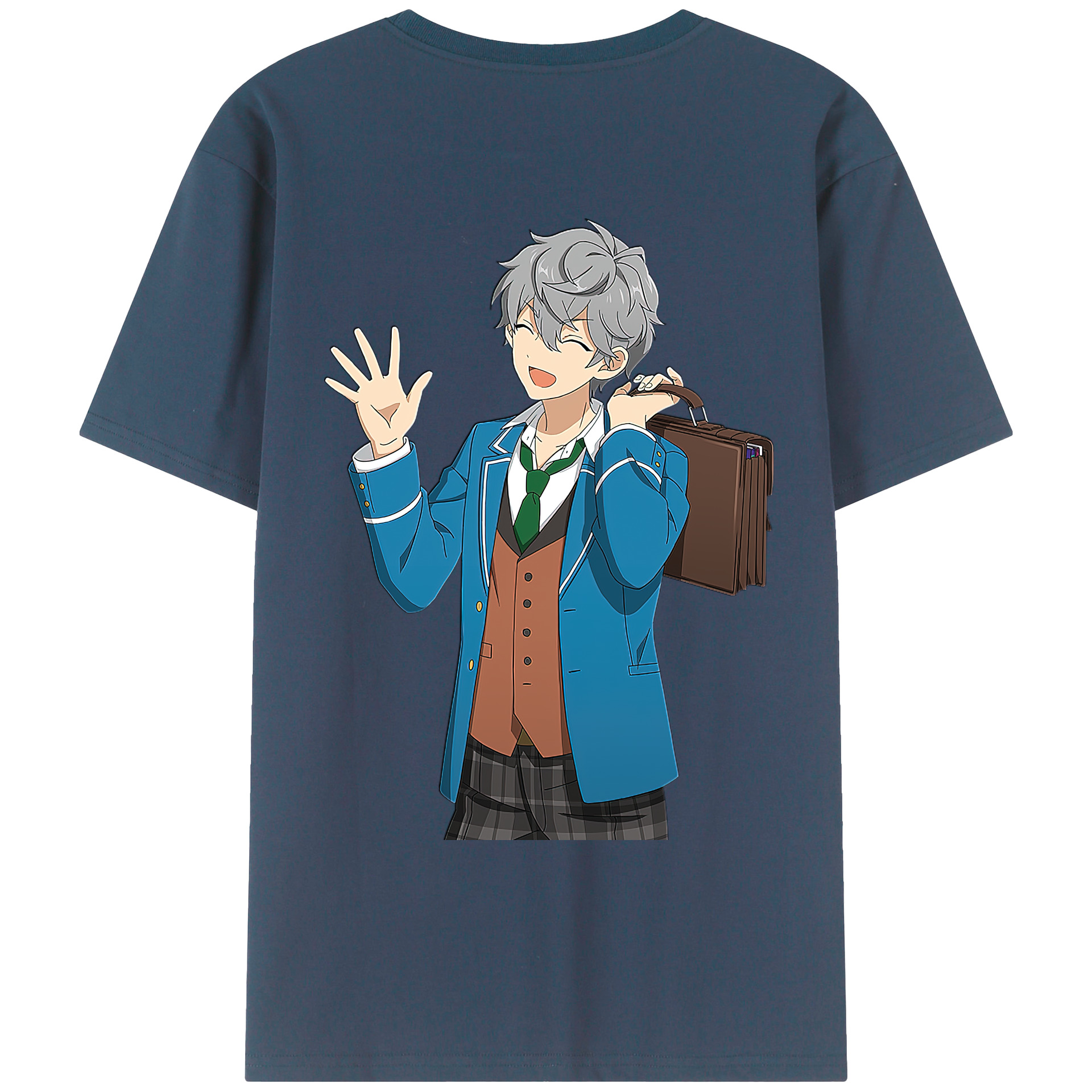 （画像用） あんさんぶるスターズ! Ensemble Stars 綿100％ メンズ半袖Tシャツ（バックプリント） 通気性