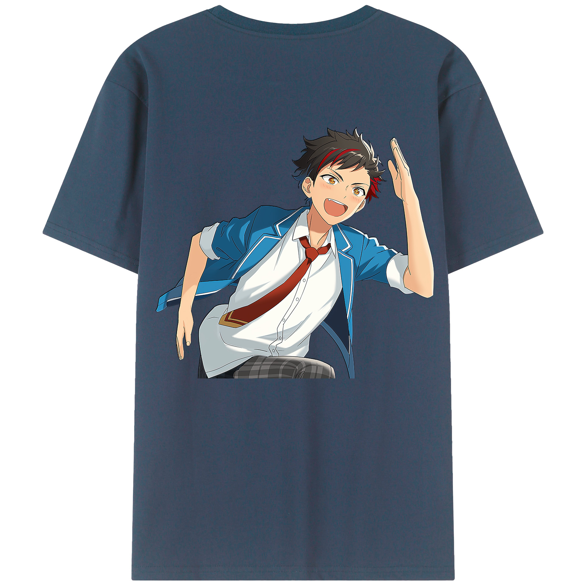 （画像用） あんさんぶるスターズ! Ensemble Stars 綿100％ メンズ半袖Tシャツ（バックプリント） 通気性