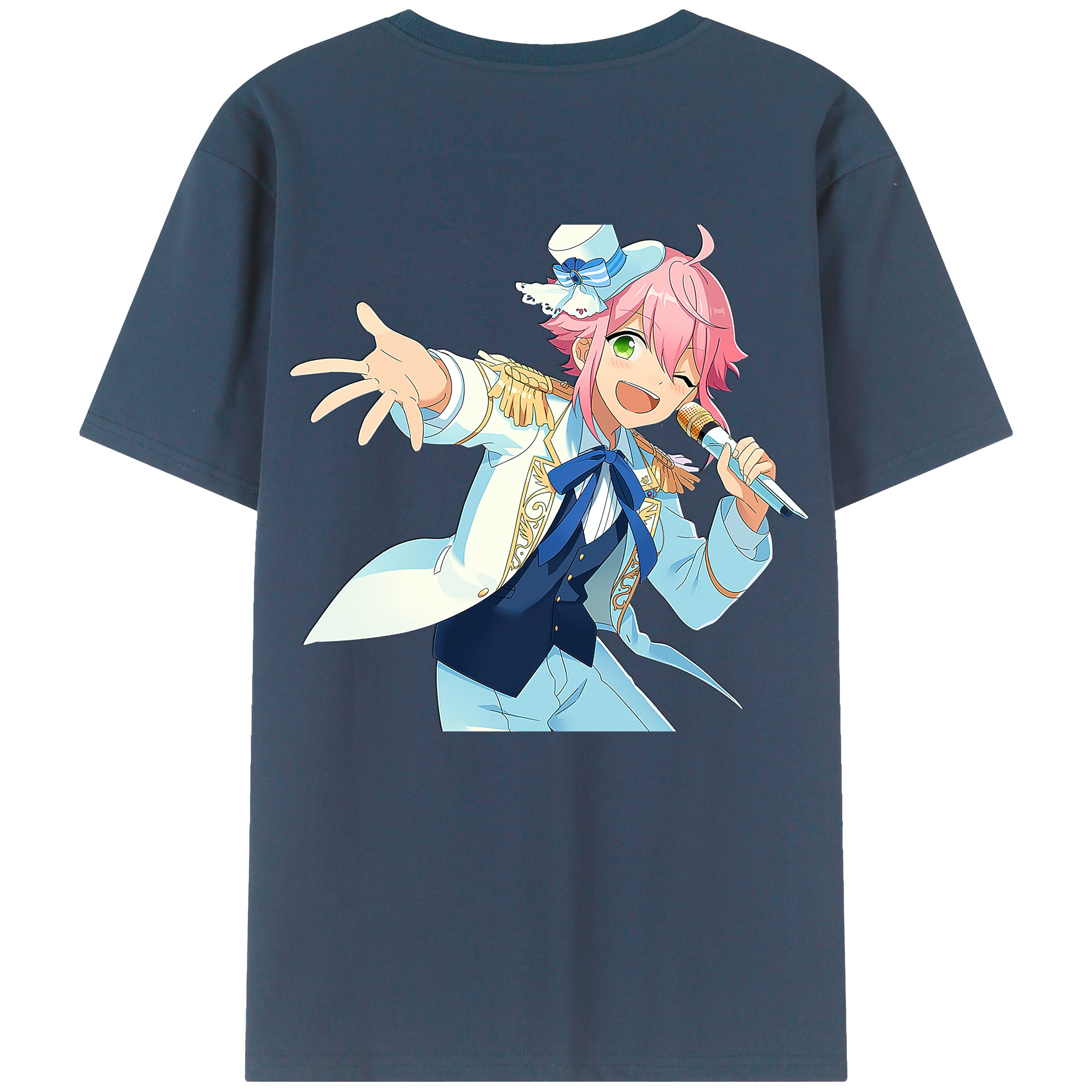 （画像用） あんさんぶるスターズ! Ensemble Stars 綿100％ メンズ半袖Tシャツ（バックプリント） 通気性