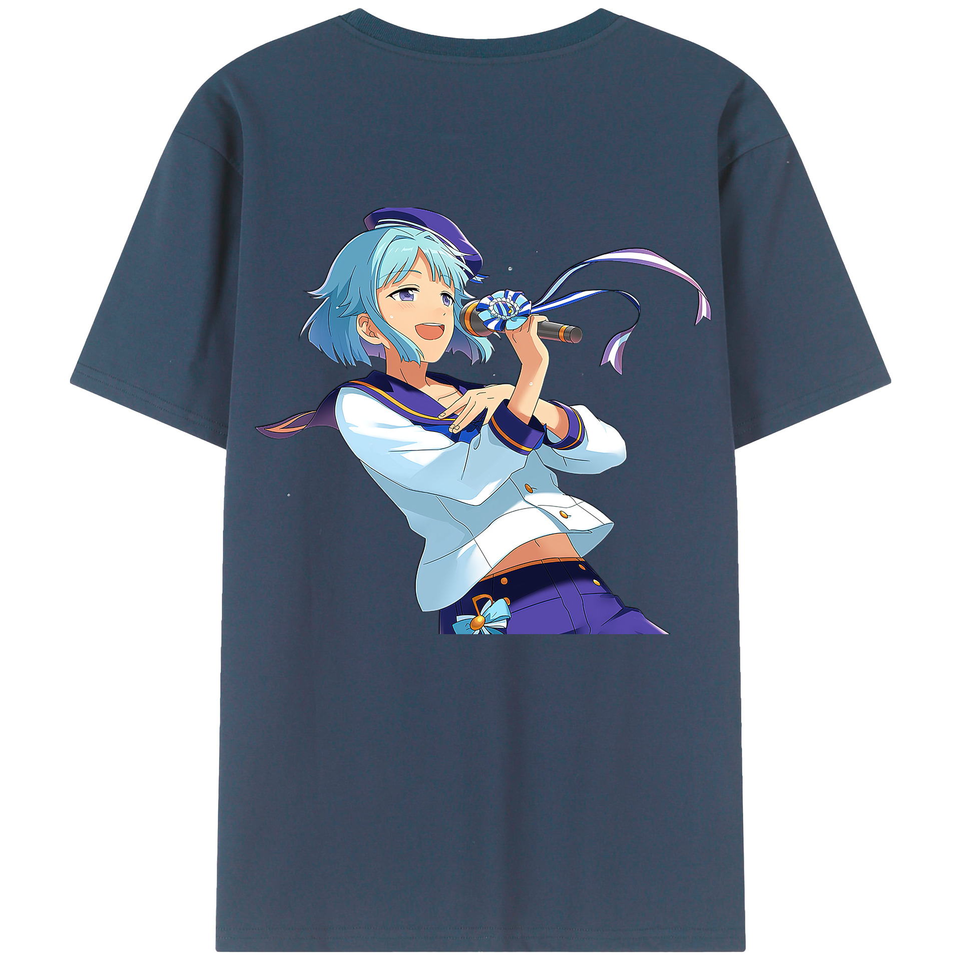 （画像用） あんさんぶるスターズ! Ensemble Stars 綿100％ メンズ半袖Tシャツ（バックプリント） 通気性