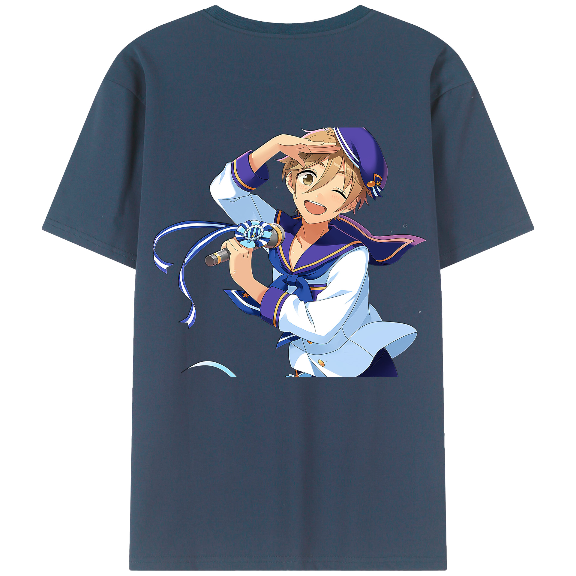 （画像用） あんさんぶるスターズ! Ensemble Stars 綿100％ メンズ半袖Tシャツ（バックプリント） 通気性