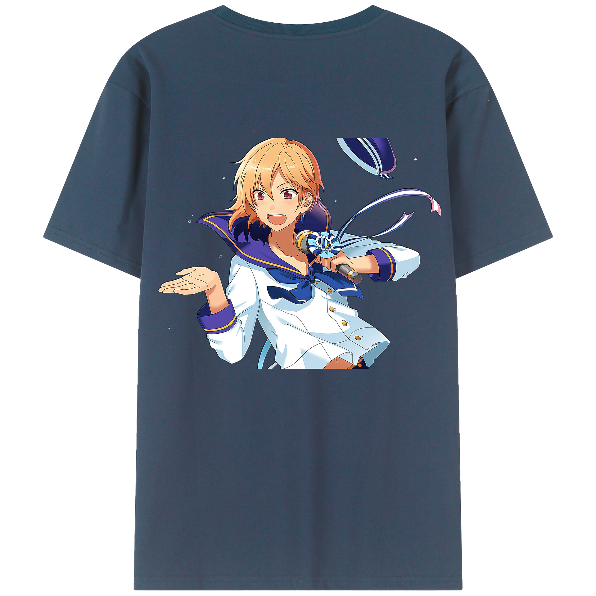 （画像用） あんさんぶるスターズ! Ensemble Stars 綿100％ メンズ半袖Tシャツ（バックプリント） 通気性