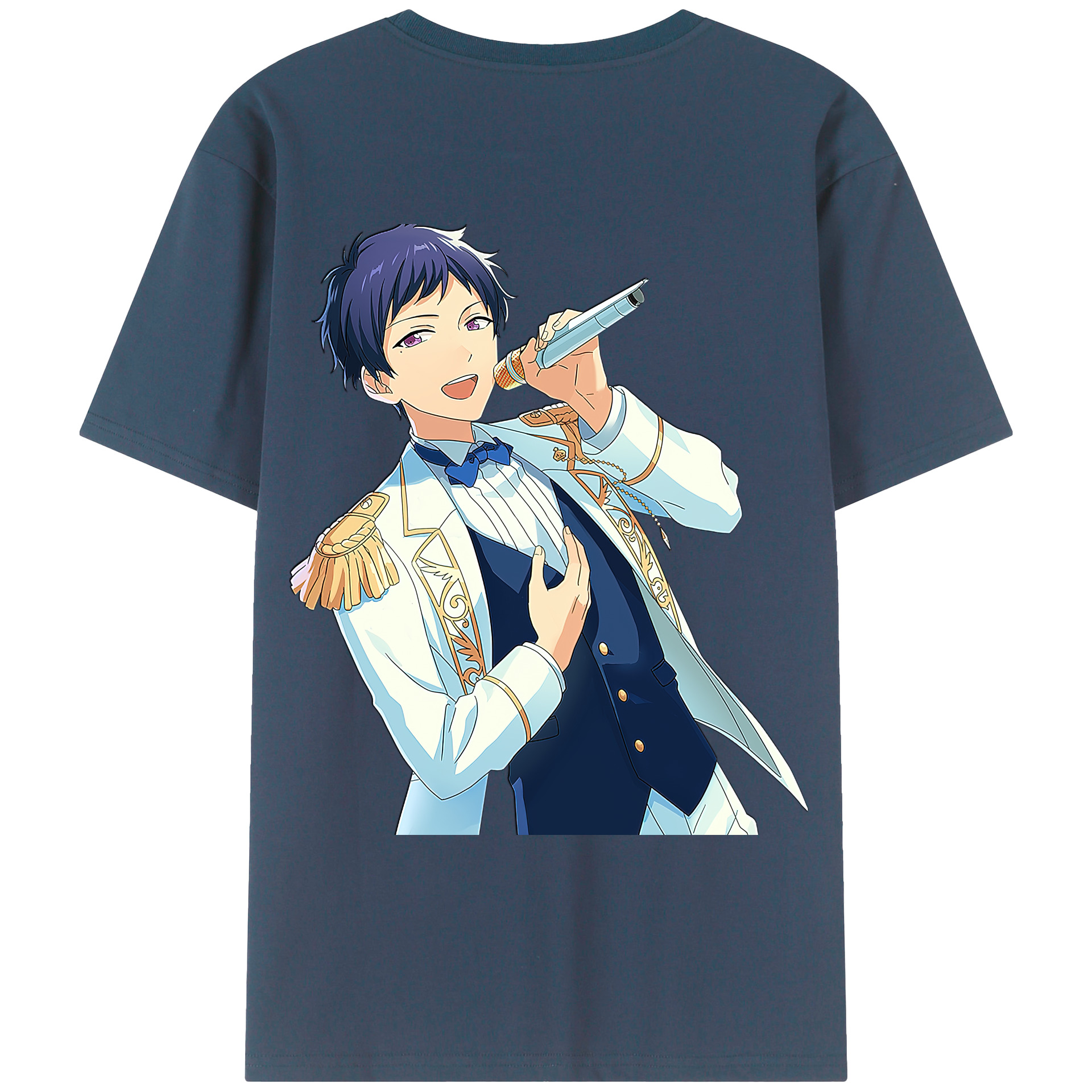 （画像用） あんさんぶるスターズ! Ensemble Stars 綿100％ メンズ半袖Tシャツ（バックプリント） 通気性