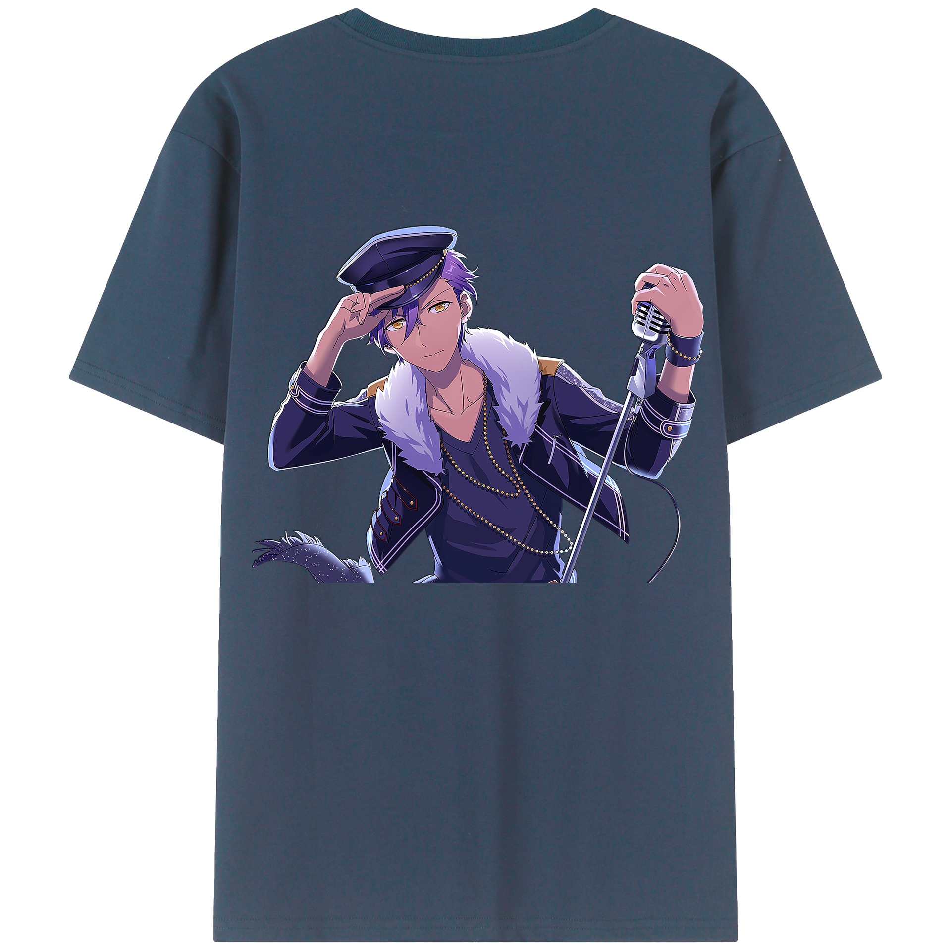（画像用） あんさんぶるスターズ! Ensemble Stars 綿100％ メンズ半袖Tシャツ（バックプリント） 通気性