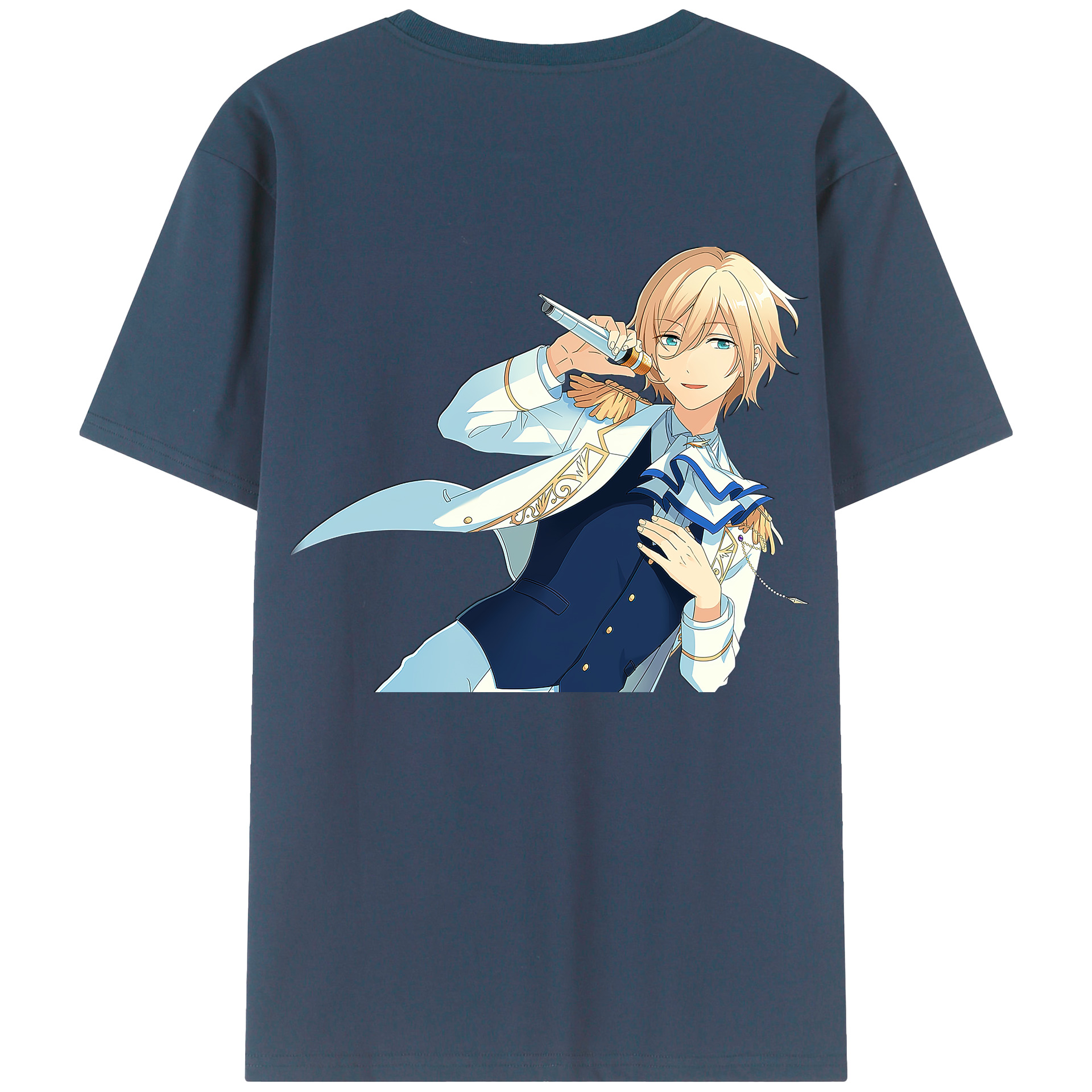 （画像用） あんさんぶるスターズ! Ensemble Stars 綿100％ メンズ半袖Tシャツ（バックプリント） 通気性