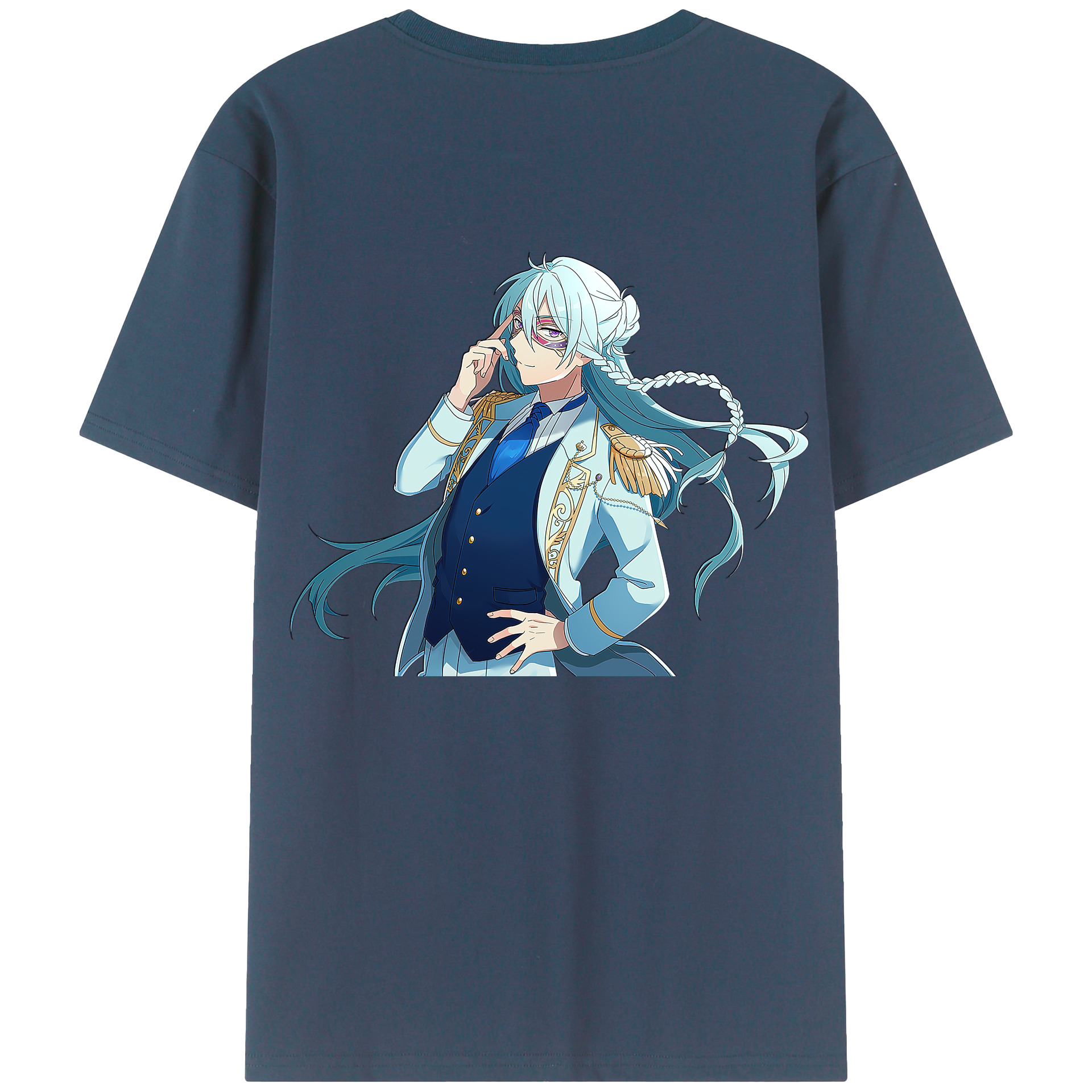 （画像用） あんさんぶるスターズ! Ensemble Stars 綿100％ メンズ半袖Tシャツ（バックプリント） 通気性