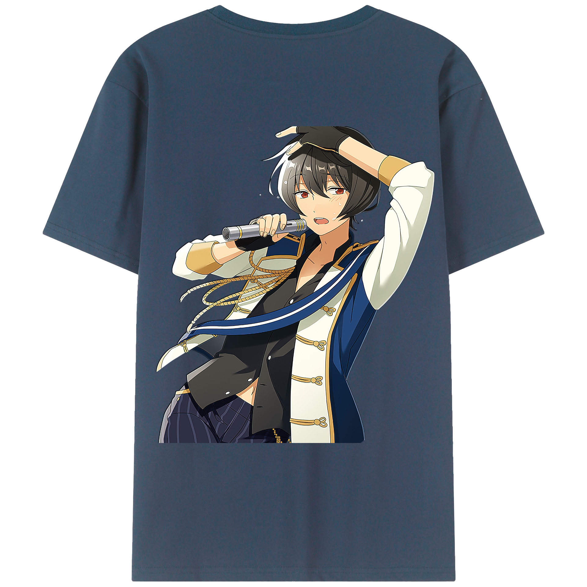（画像用） あんさんぶるスターズ! Ensemble Stars 綿100％ メンズ半袖Tシャツ（バックプリント） 通気性