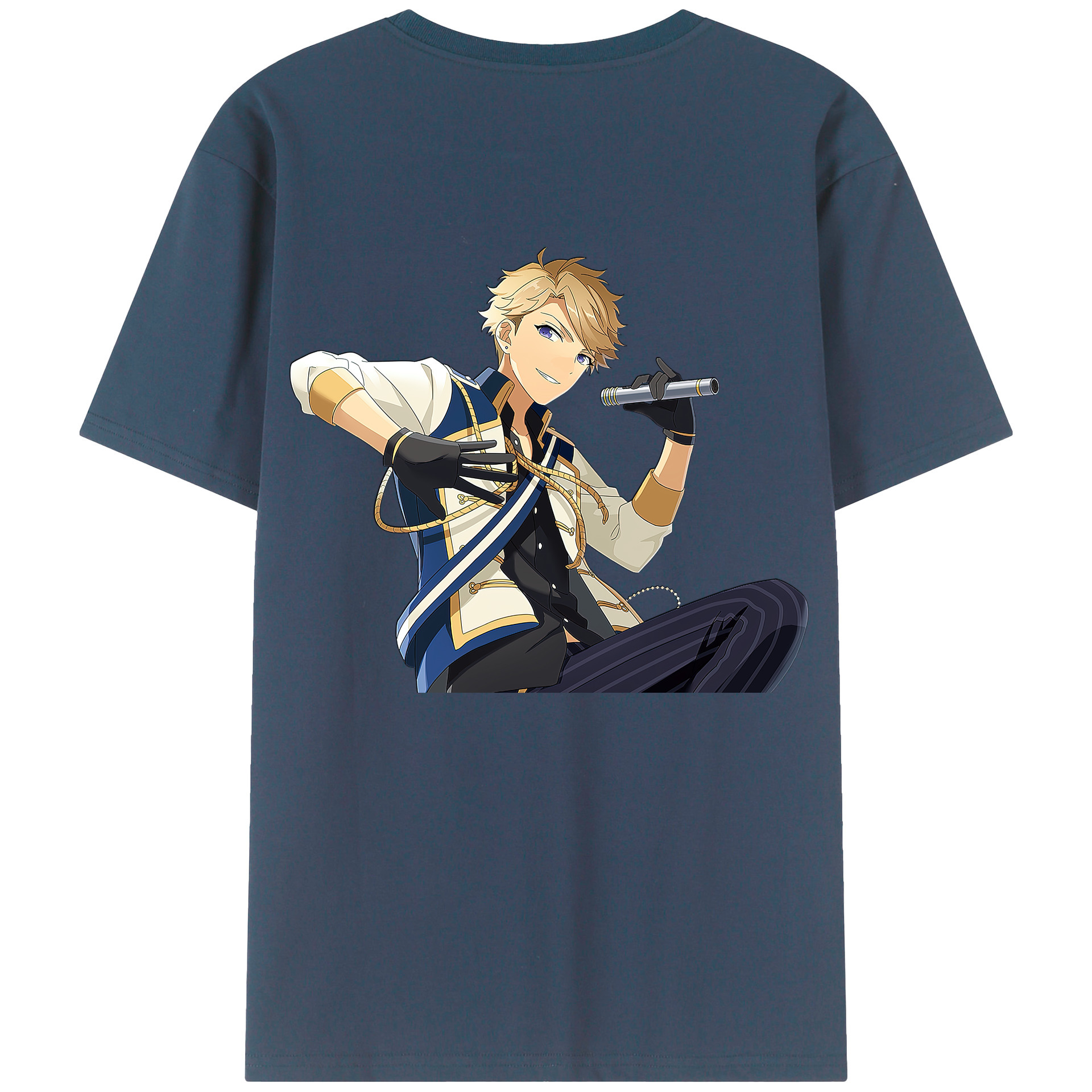（画像用） あんさんぶるスターズ! Ensemble Stars 綿100％ メンズ半袖Tシャツ（バックプリント） 通気性