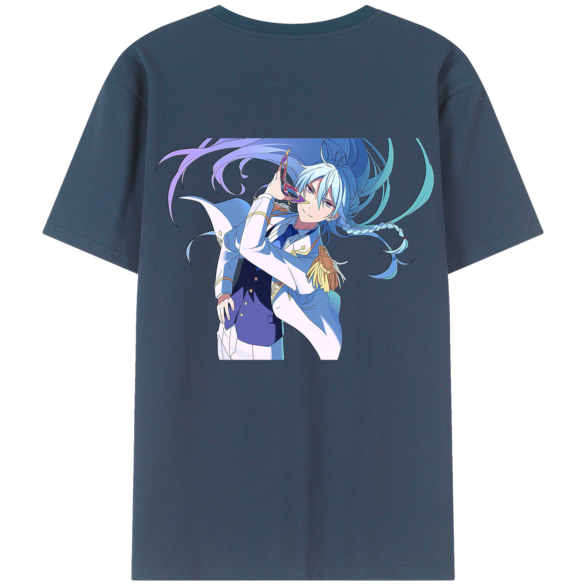（画像用） あんさんぶるスターズ! Ensemble Stars 綿100％ メンズ半袖Tシャツ（バックプリント） 通気性