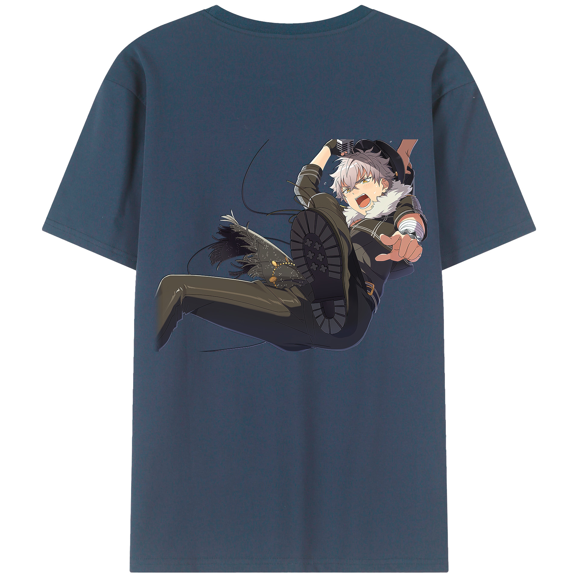 （画像用） あんさんぶるスターズ! Ensemble Stars 綿100％ メンズ半袖Tシャツ（バックプリント） 通気性