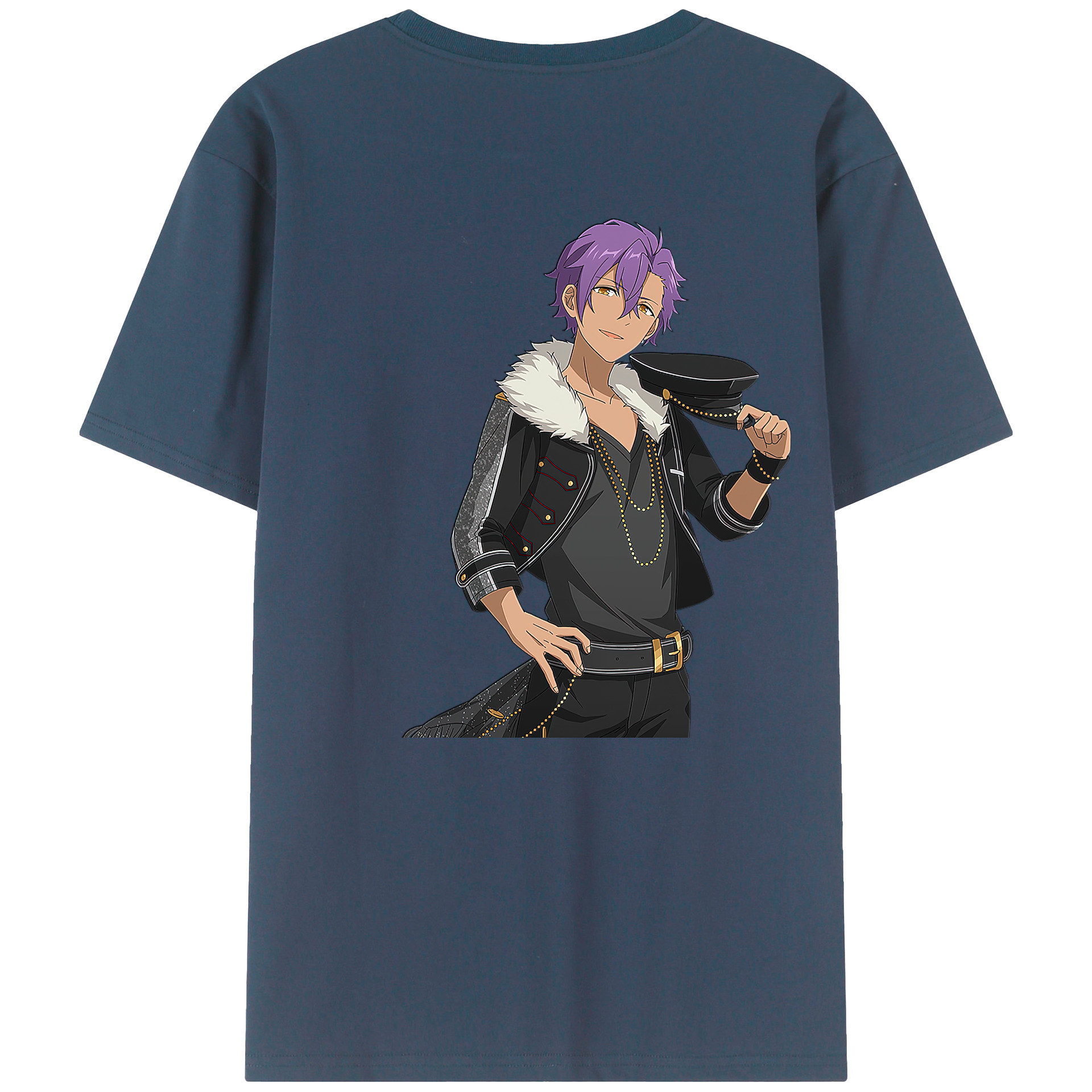 （画像用） あんさんぶるスターズ! Ensemble Stars 綿100％ メンズ半袖Tシャツ（バックプリント） 通気性