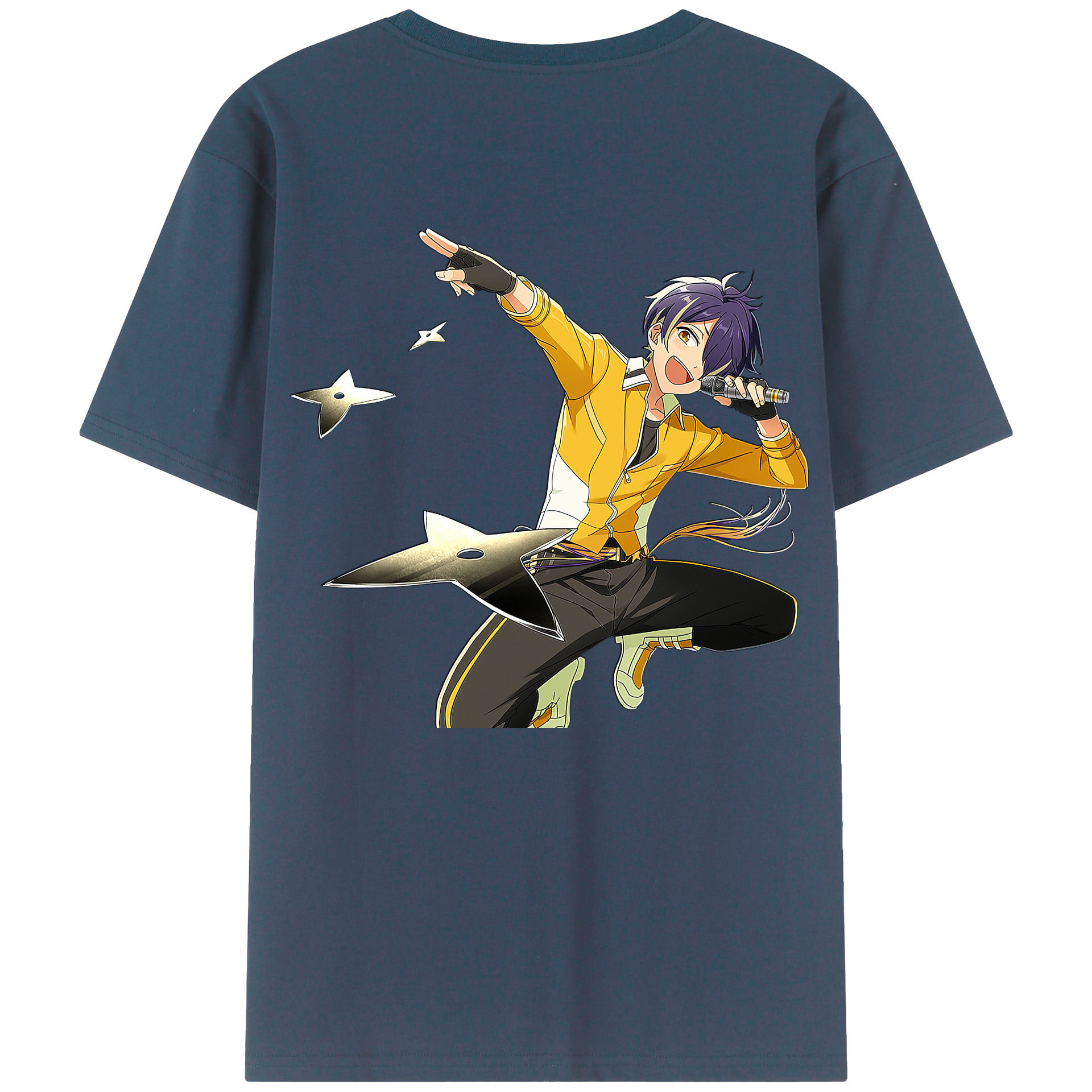 （画像用） あんさんぶるスターズ! Ensemble Stars 綿100％ メンズ半袖Tシャツ（バックプリント） 通気性