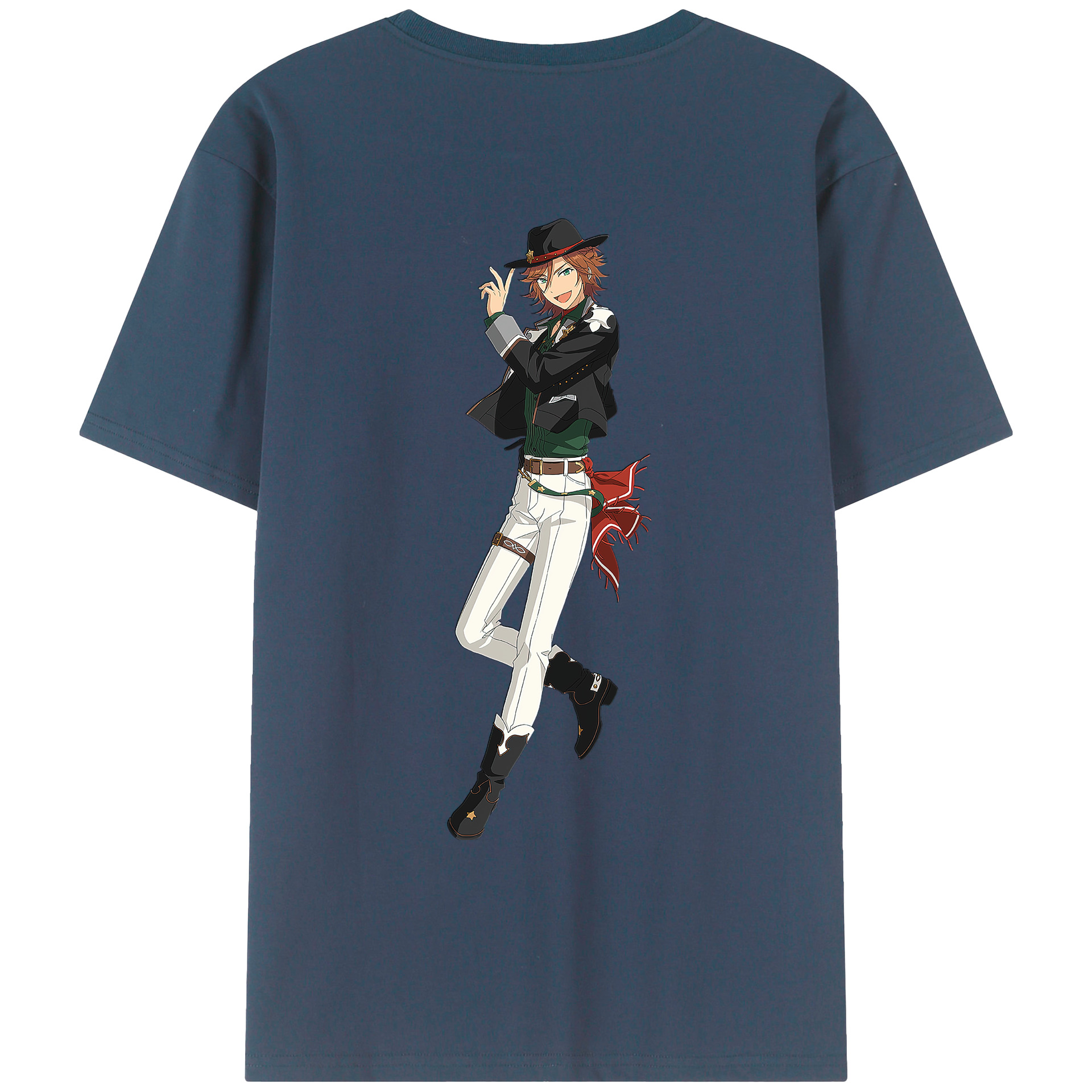 （画像用） あんさんぶるスターズ! Ensemble Stars 綿100％ メンズ半袖Tシャツ（バックプリント） 通気性