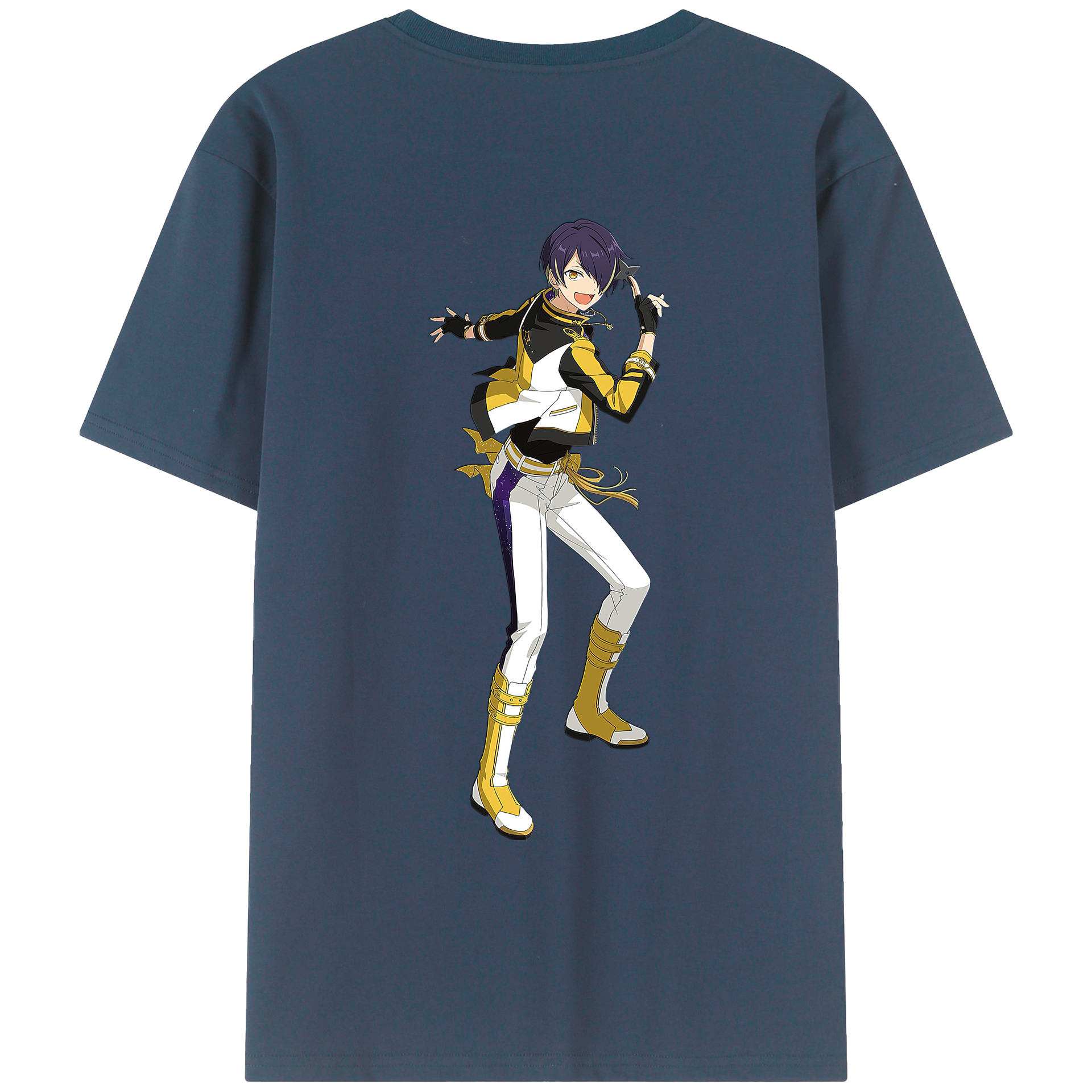 （画像用） あんさんぶるスターズ! Ensemble Stars 綿100％ メンズ半袖Tシャツ（バックプリント） 通気性
