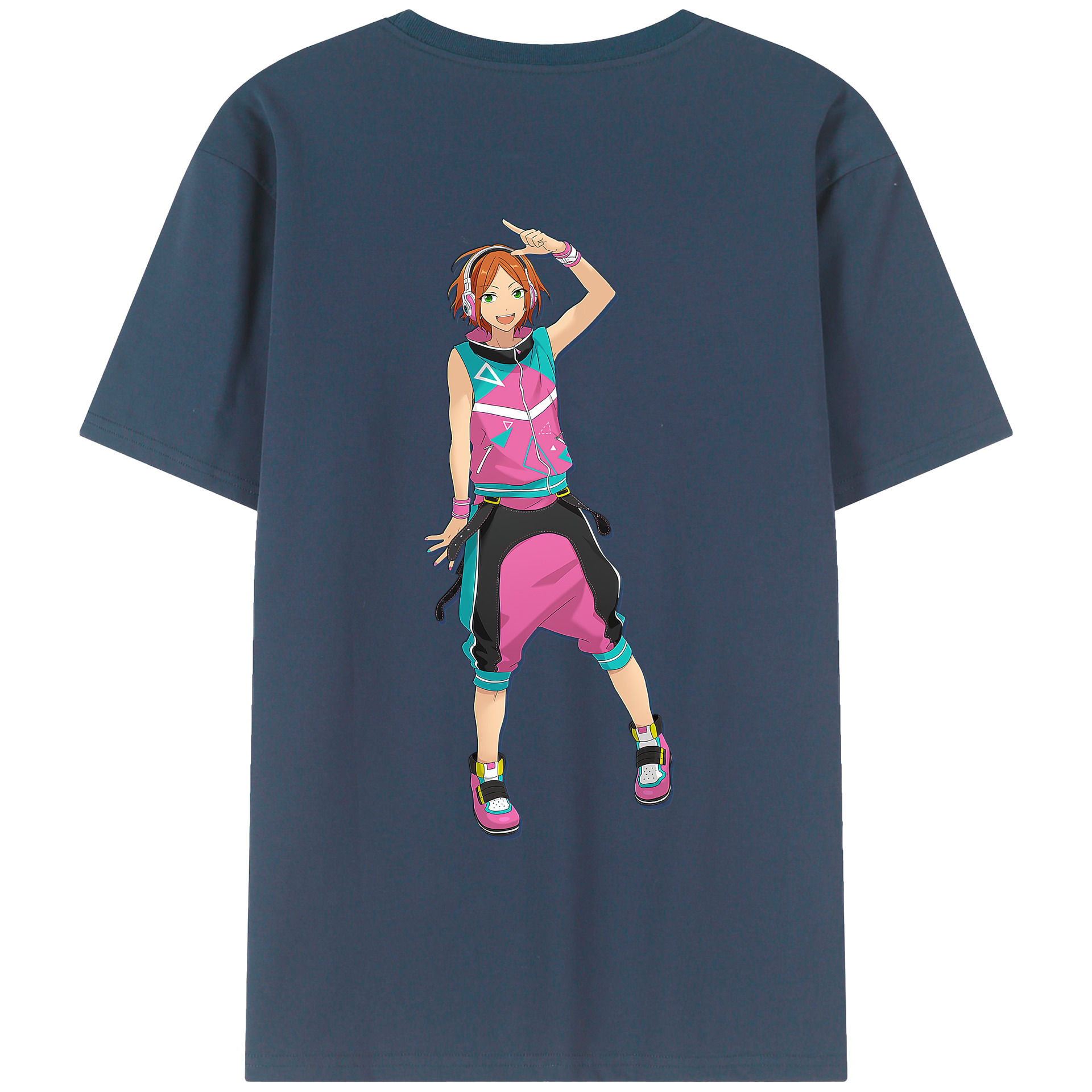 （画像用） あんさんぶるスターズ! Ensemble Stars 綿100％ メンズ半袖Tシャツ（バックプリント） 通気性