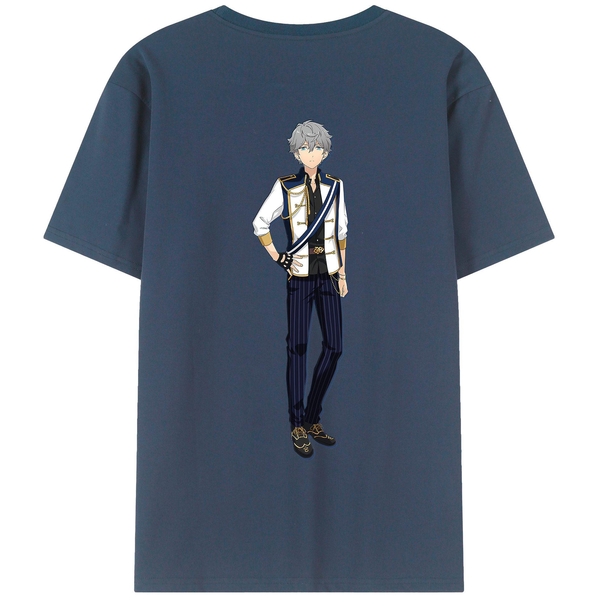（画像用） あんさんぶるスターズ! Ensemble Stars 綿100％ メンズ半袖Tシャツ（バックプリント） 通気性
