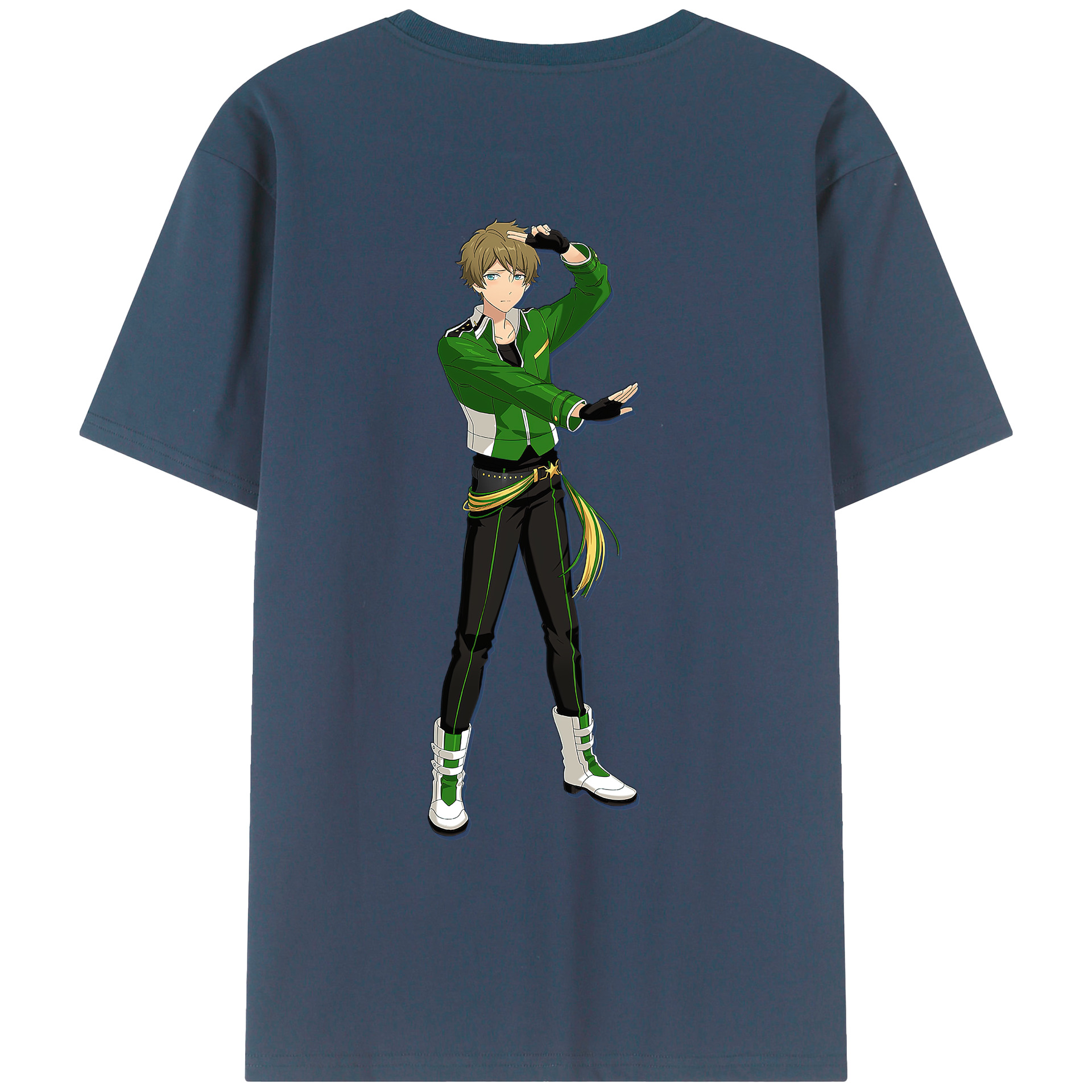 （画像用） あんさんぶるスターズ! Ensemble Stars 綿100％ メンズ半袖Tシャツ（バックプリント） 通気性