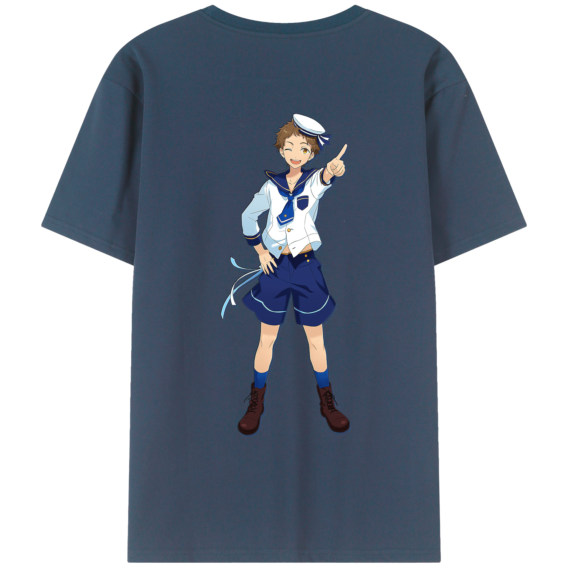 （画像用） あんさんぶるスターズ! Ensemble Stars 綿100％ メンズ半袖Tシャツ（バックプリント） 通気性