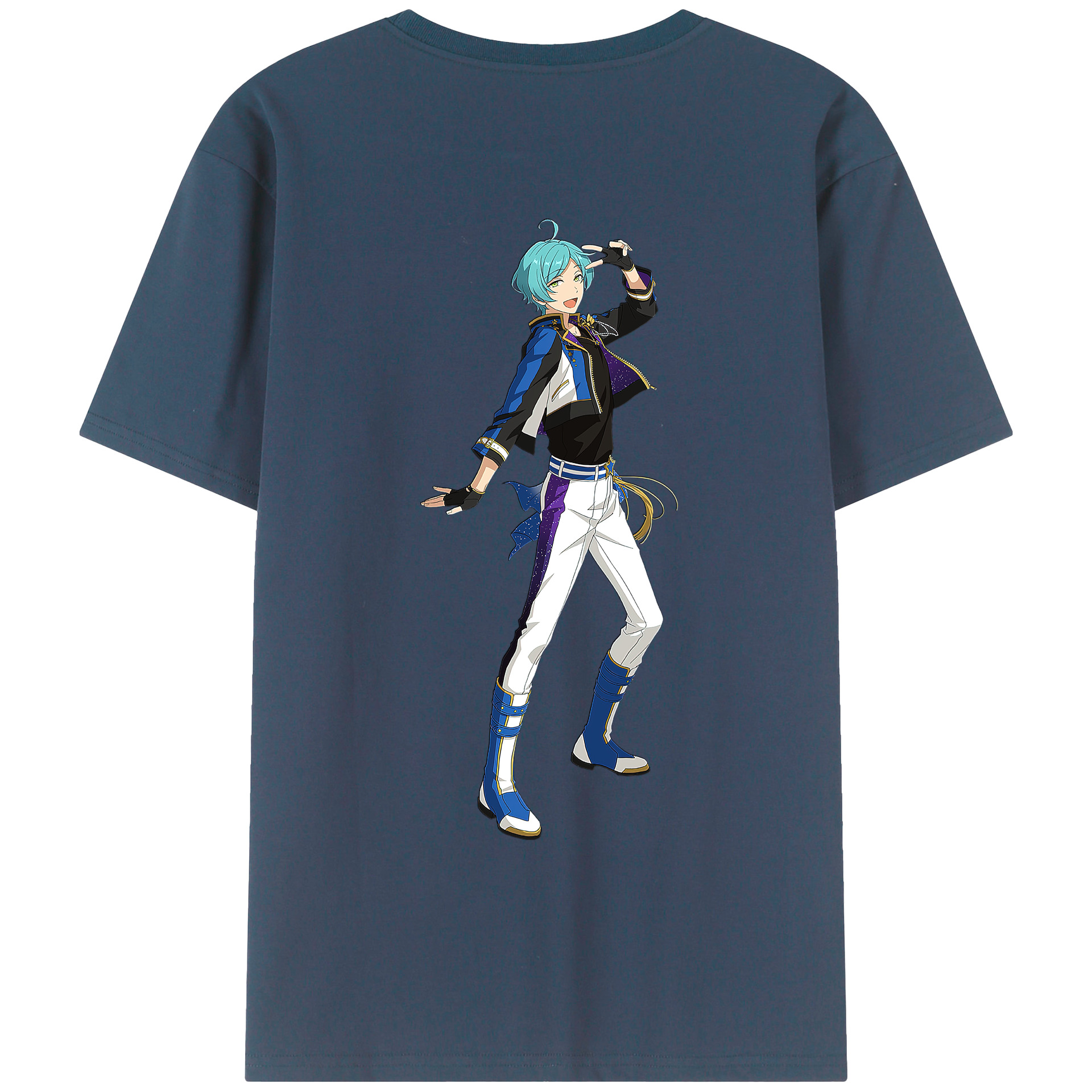 （画像用） あんさんぶるスターズ! Ensemble Stars 綿100％ メンズ半袖Tシャツ（バックプリント） 通気性