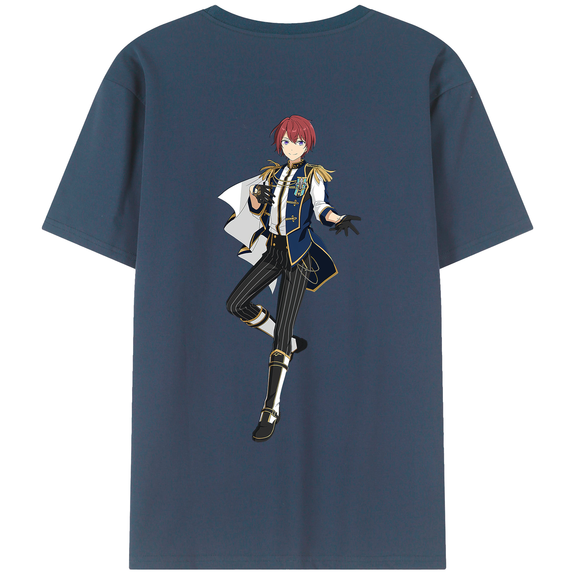 （画像用） あんさんぶるスターズ! Ensemble Stars 綿100％ メンズ半袖Tシャツ（バックプリント） 通気性
