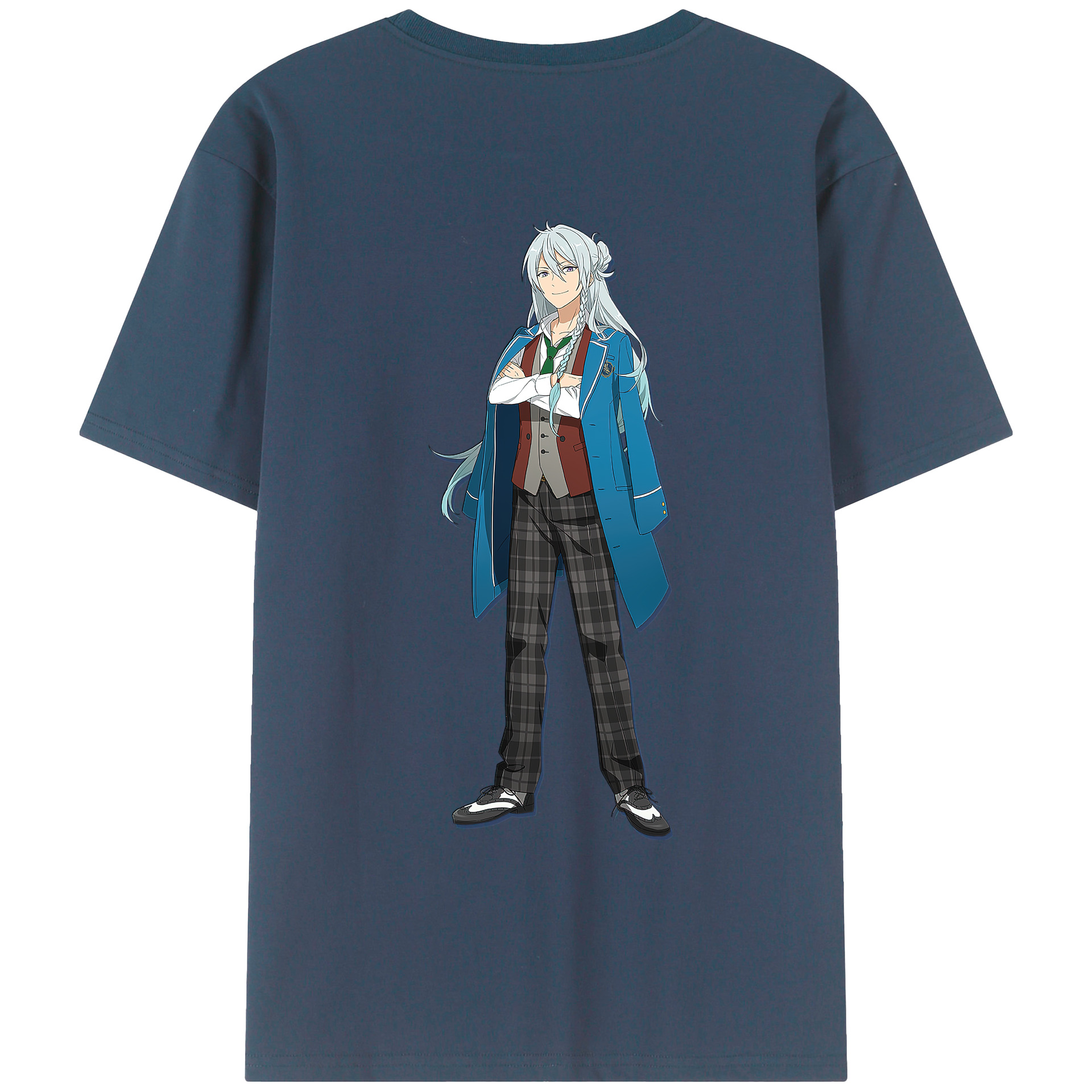 （画像用） あんさんぶるスターズ! Ensemble Stars 綿100％ メンズ半袖Tシャツ（バックプリント） 通気性