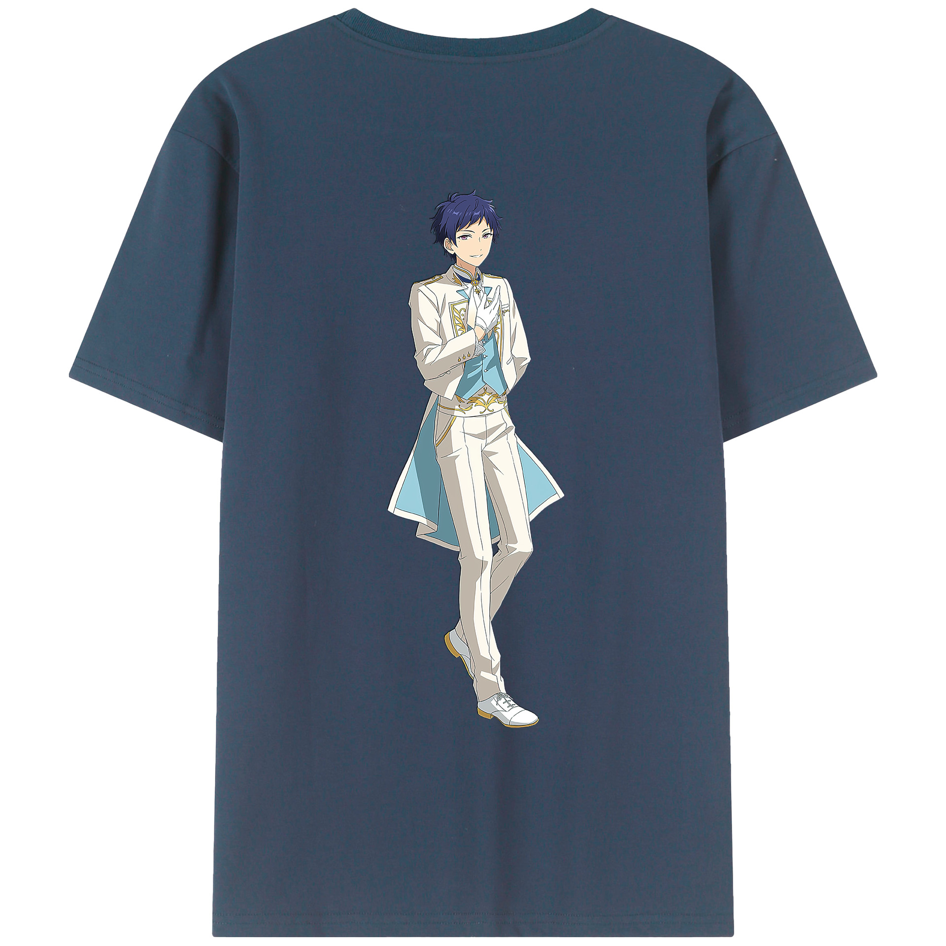（画像用） あんさんぶるスターズ! Ensemble Stars 綿100％ メンズ半袖Tシャツ（バックプリント） 通気性