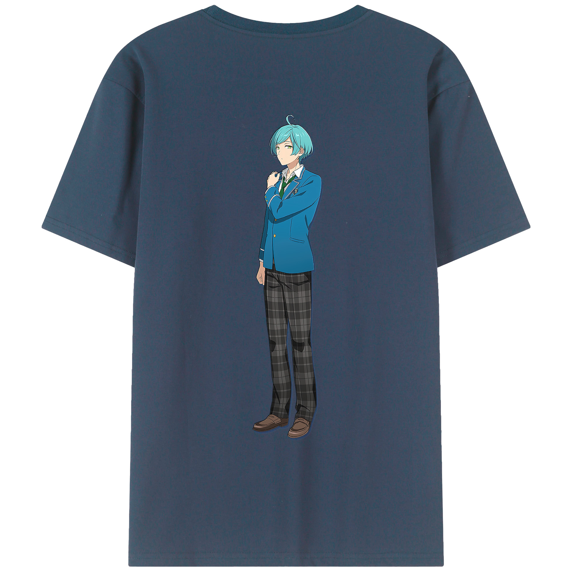 （画像用） あんさんぶるスターズ! Ensemble Stars 綿100％ メンズ半袖Tシャツ（バックプリント） 通気性