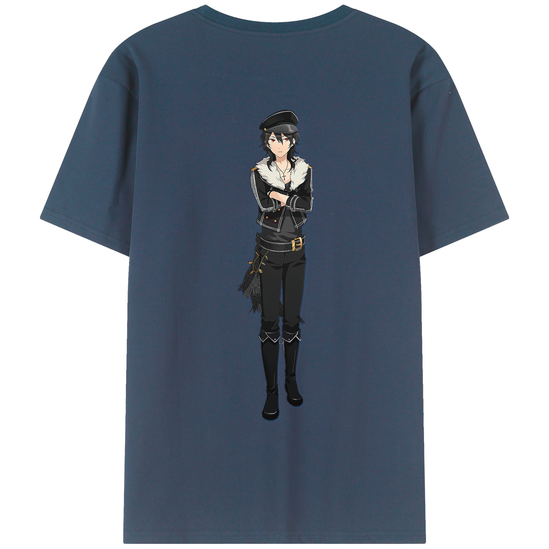 （画像用） あんさんぶるスターズ! Ensemble Stars 綿100％ メンズ半袖Tシャツ（バックプリント） 通気性
