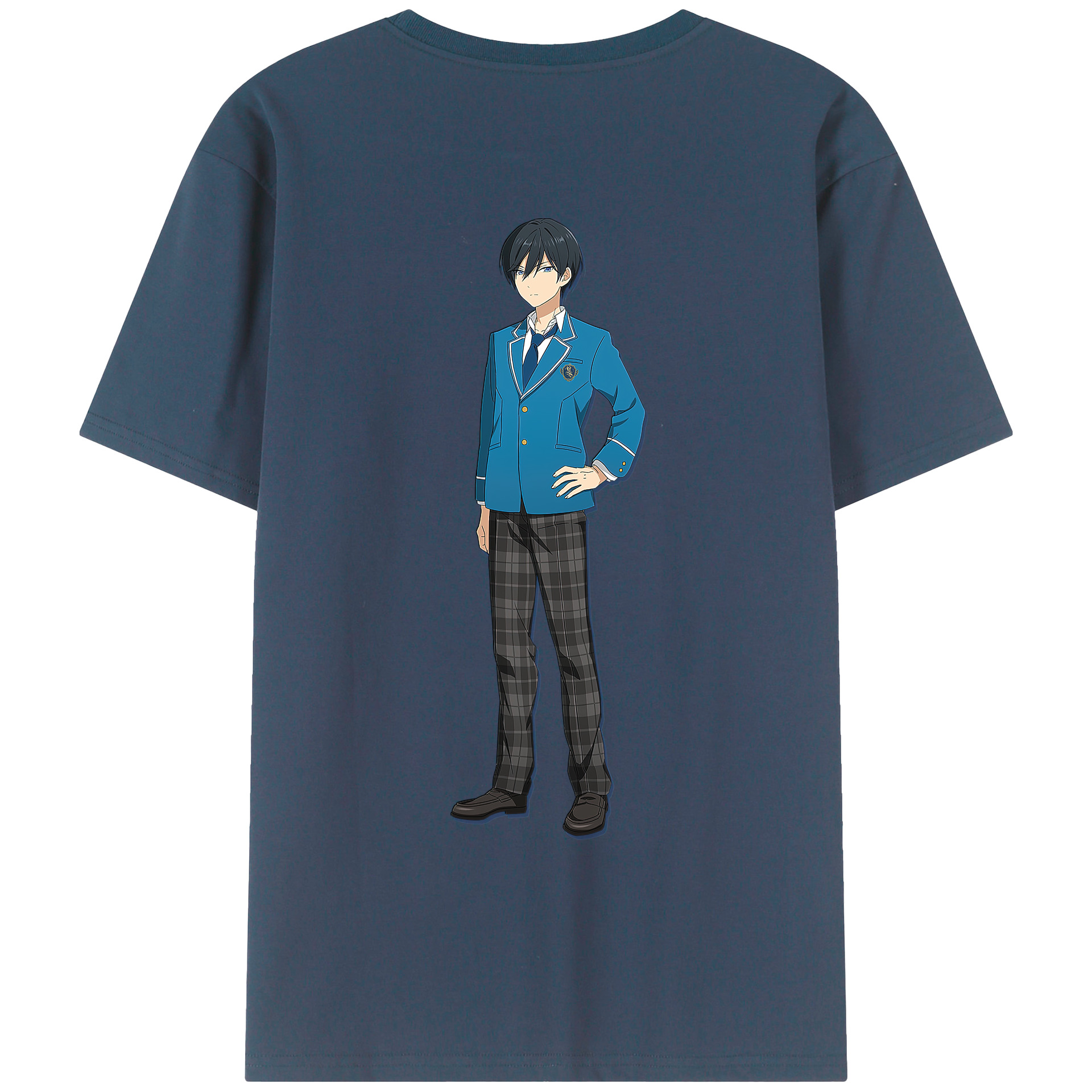（画像用） あんさんぶるスターズ! Ensemble Stars 綿100％ メンズ半袖Tシャツ（バックプリント） 通気性