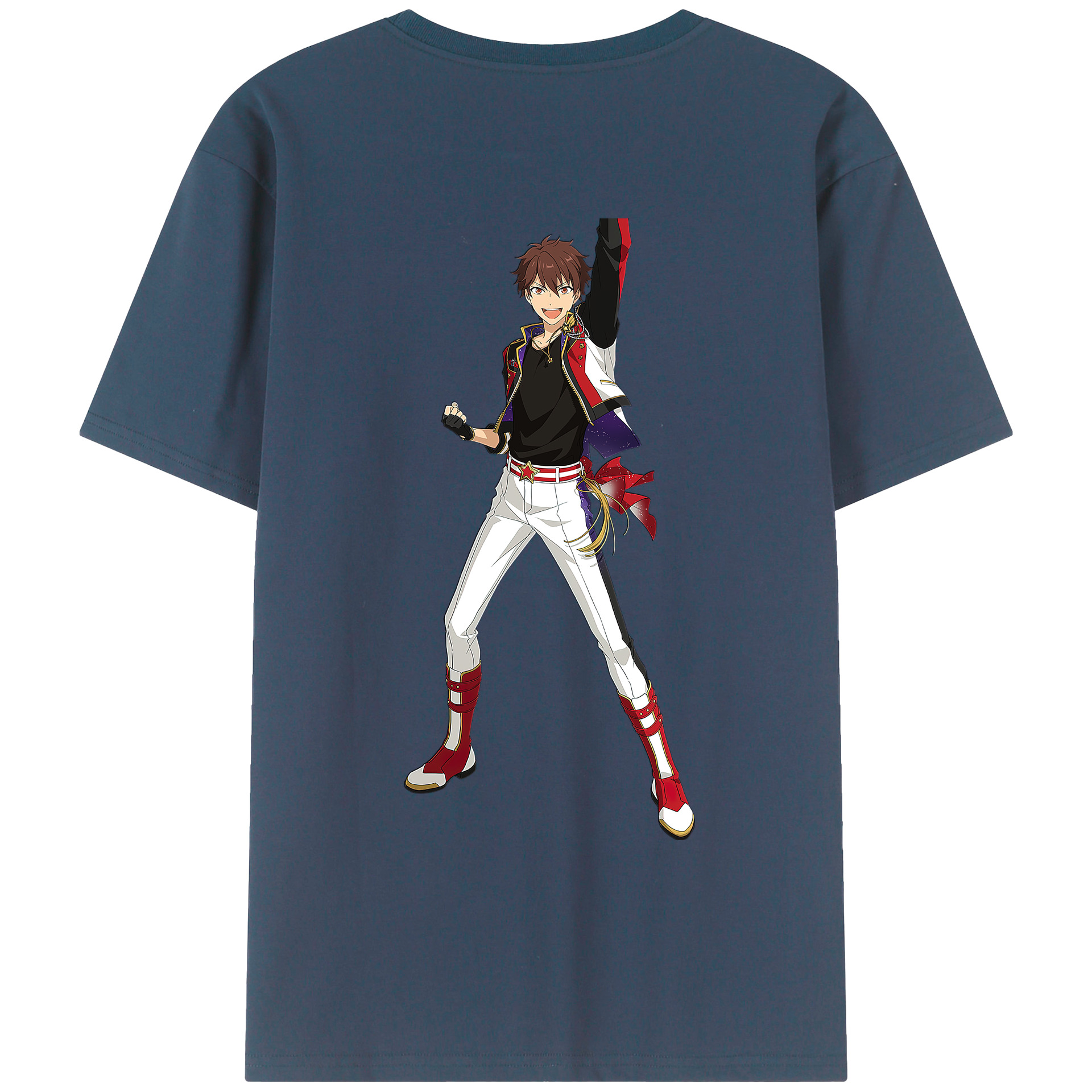 （画像用） あんさんぶるスターズ! Ensemble Stars 綿100％ メンズ半袖Tシャツ（バックプリント） 通気性