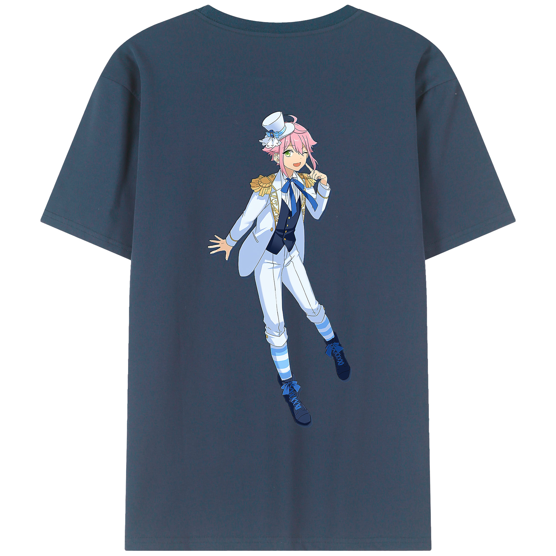 （画像用） あんさんぶるスターズ! Ensemble Stars 綿100％ メンズ半袖Tシャツ（バックプリント） 通気性